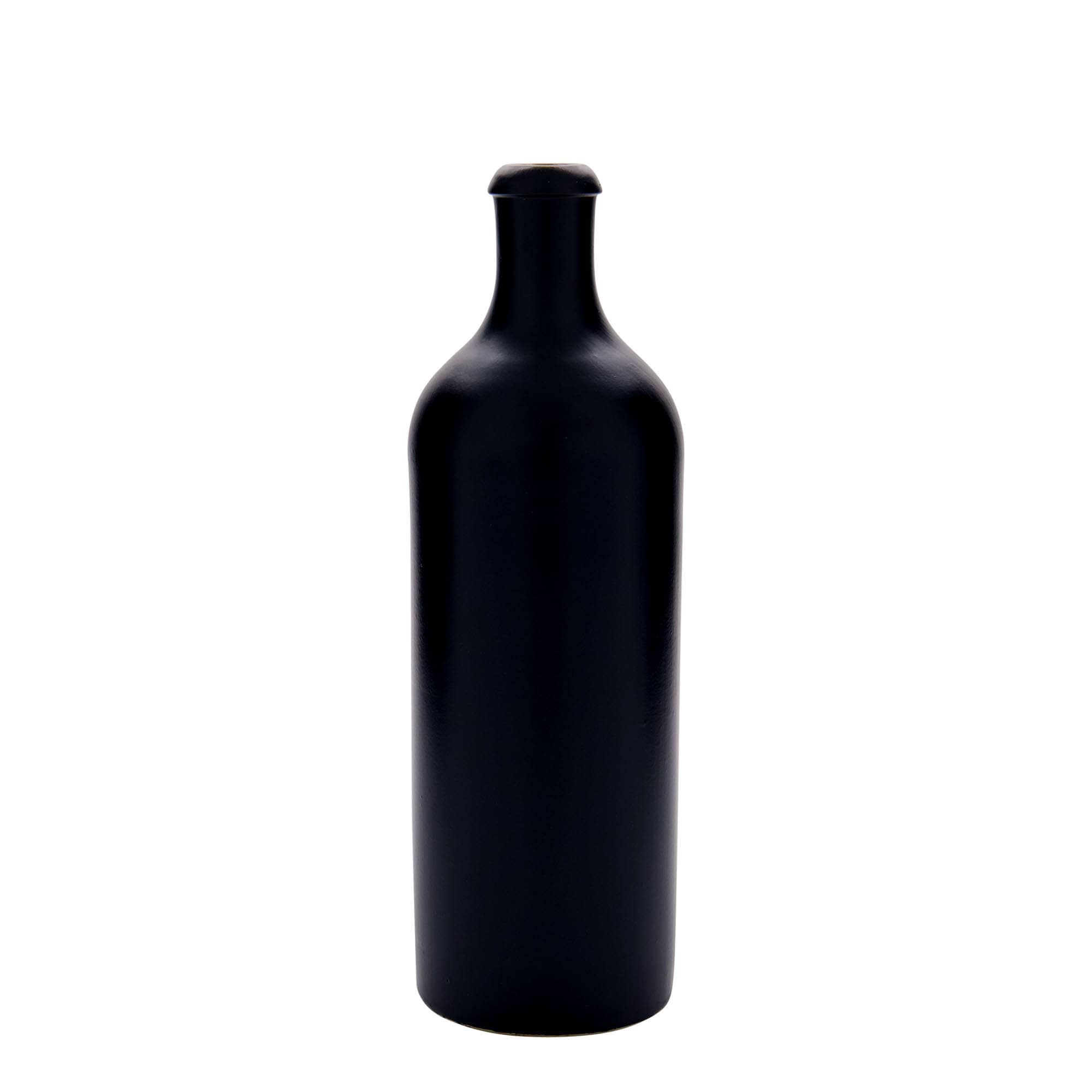 750 ml molinis ąsotis, keraminis, juodas, anga: kamštis