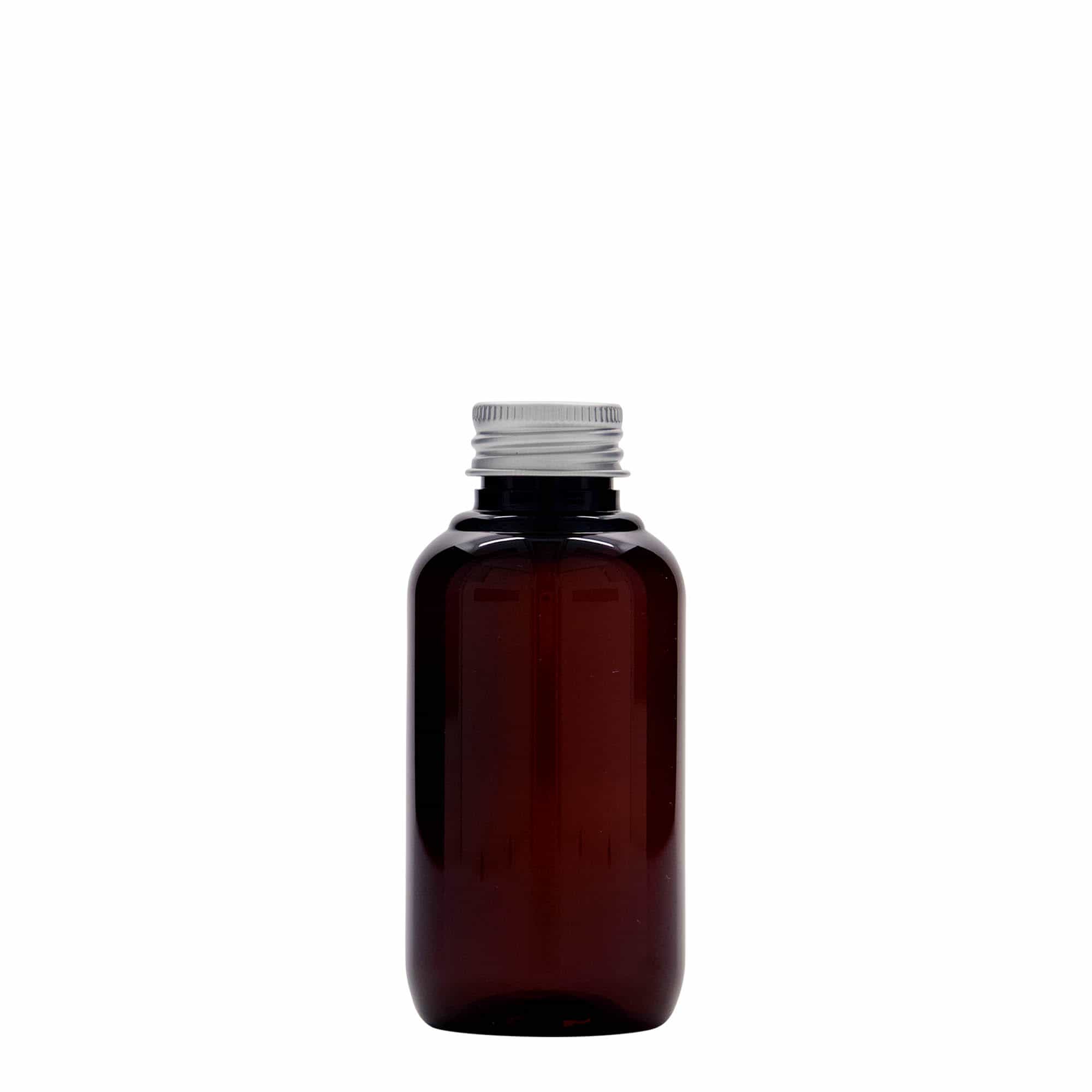 100 ml perdirbto plastiko butelis „Victor's Best“, PCR, rudas, anga: 24/410