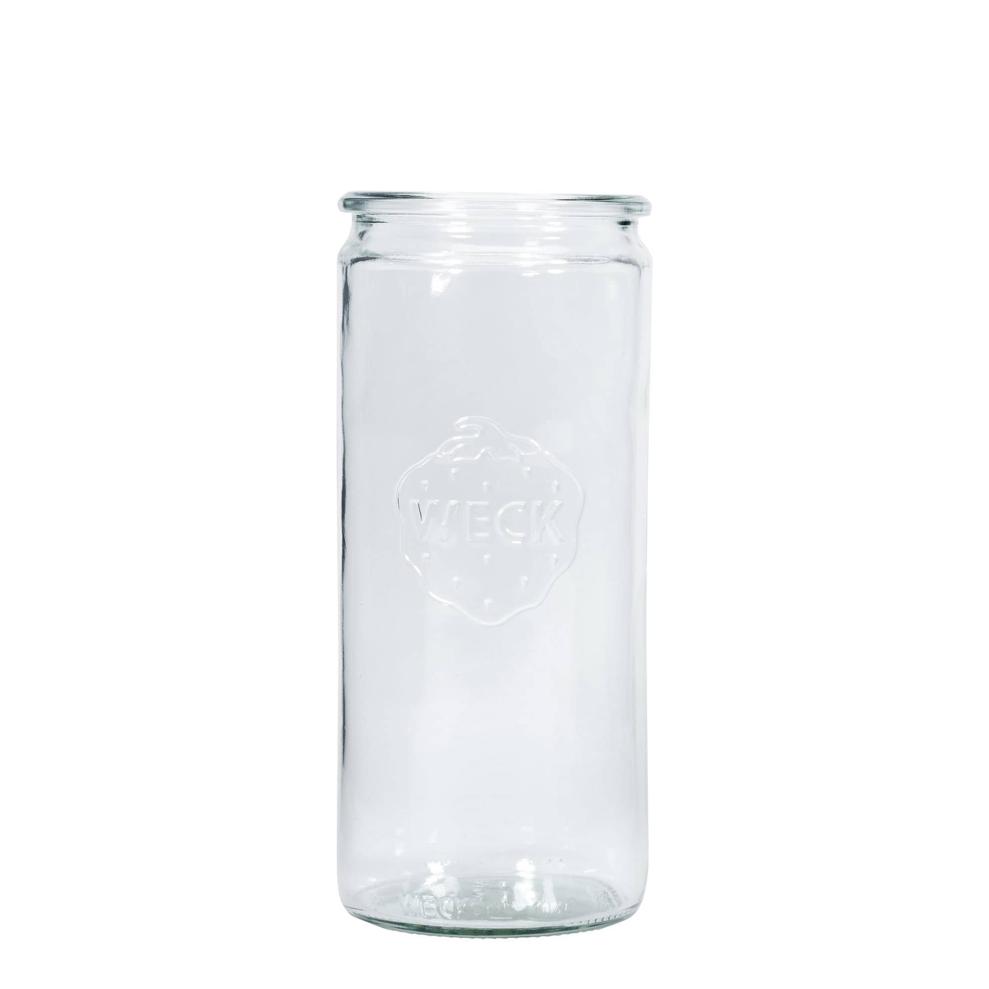 1.040 ml WECK cilindrinis stiklainis, burna: apvalus kraštas