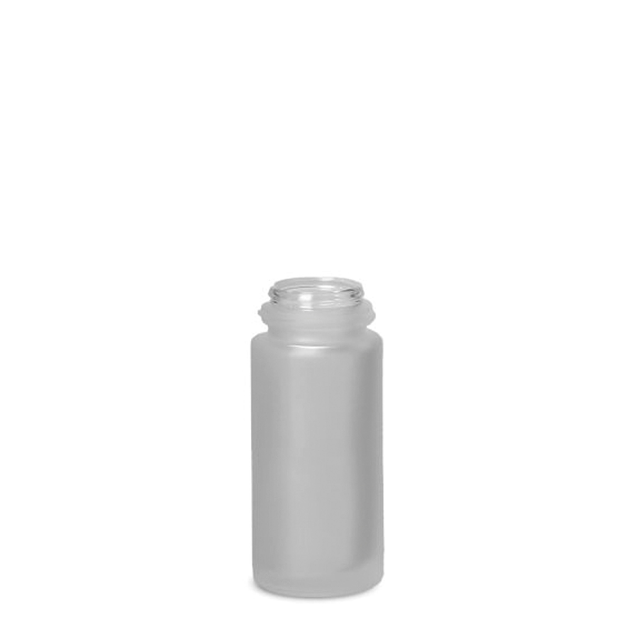 50 ml ritininis buteliukas, stiklas, matinis, anga: sraigtinis uždarymas