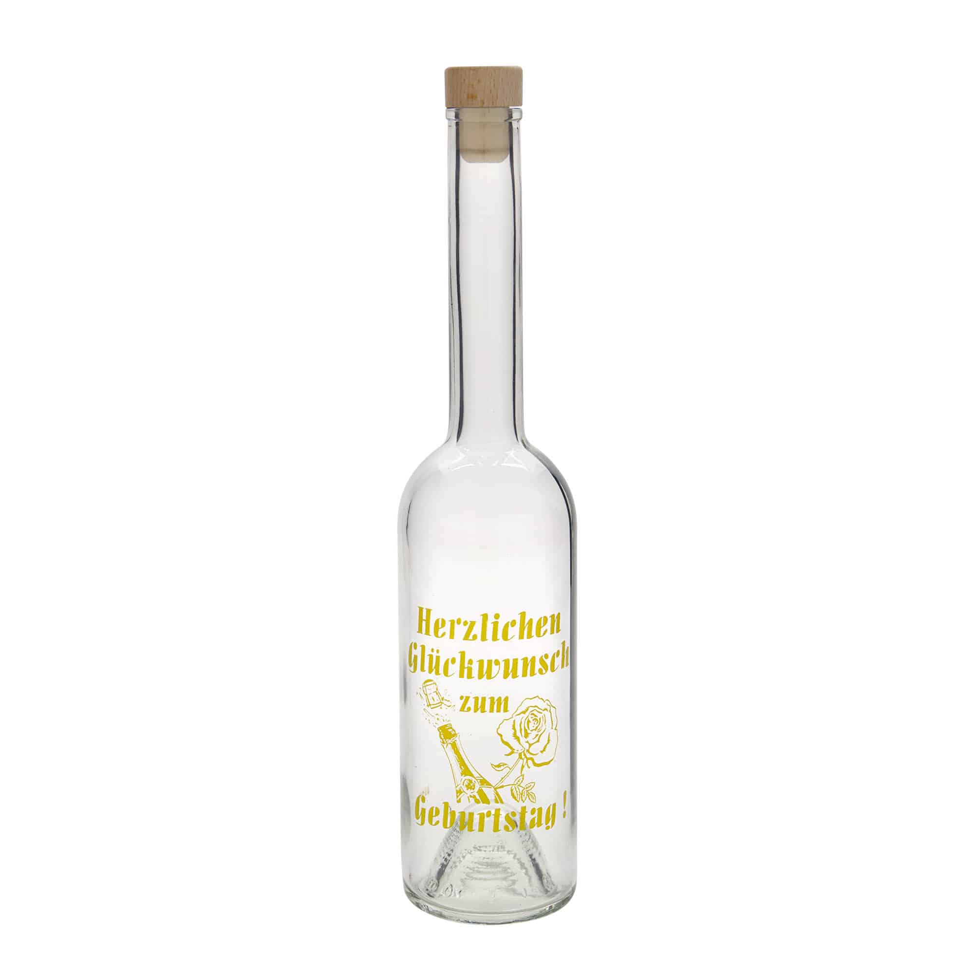 500 ml stiklinis butelis „Opera“, motyvas: obuolys, anga: kamštis