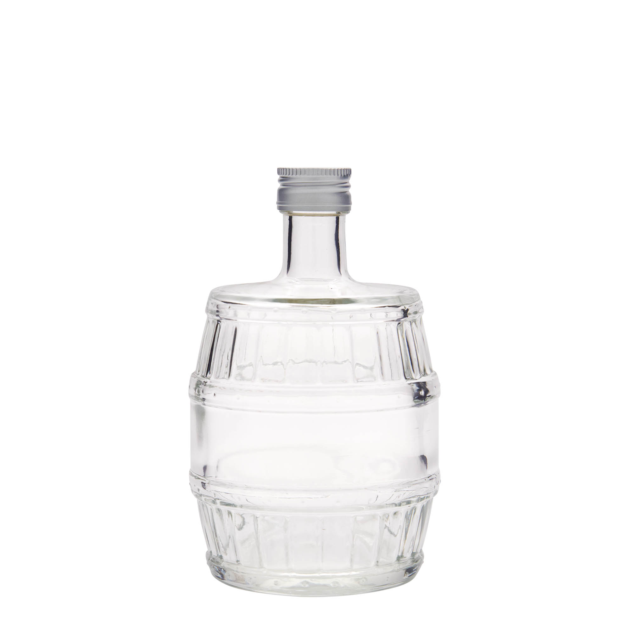 500 ml stiklinis butelis „Statinė“, burna: PP 28 500 ml stiklinis butelis „Statinė“, burna: PP 28