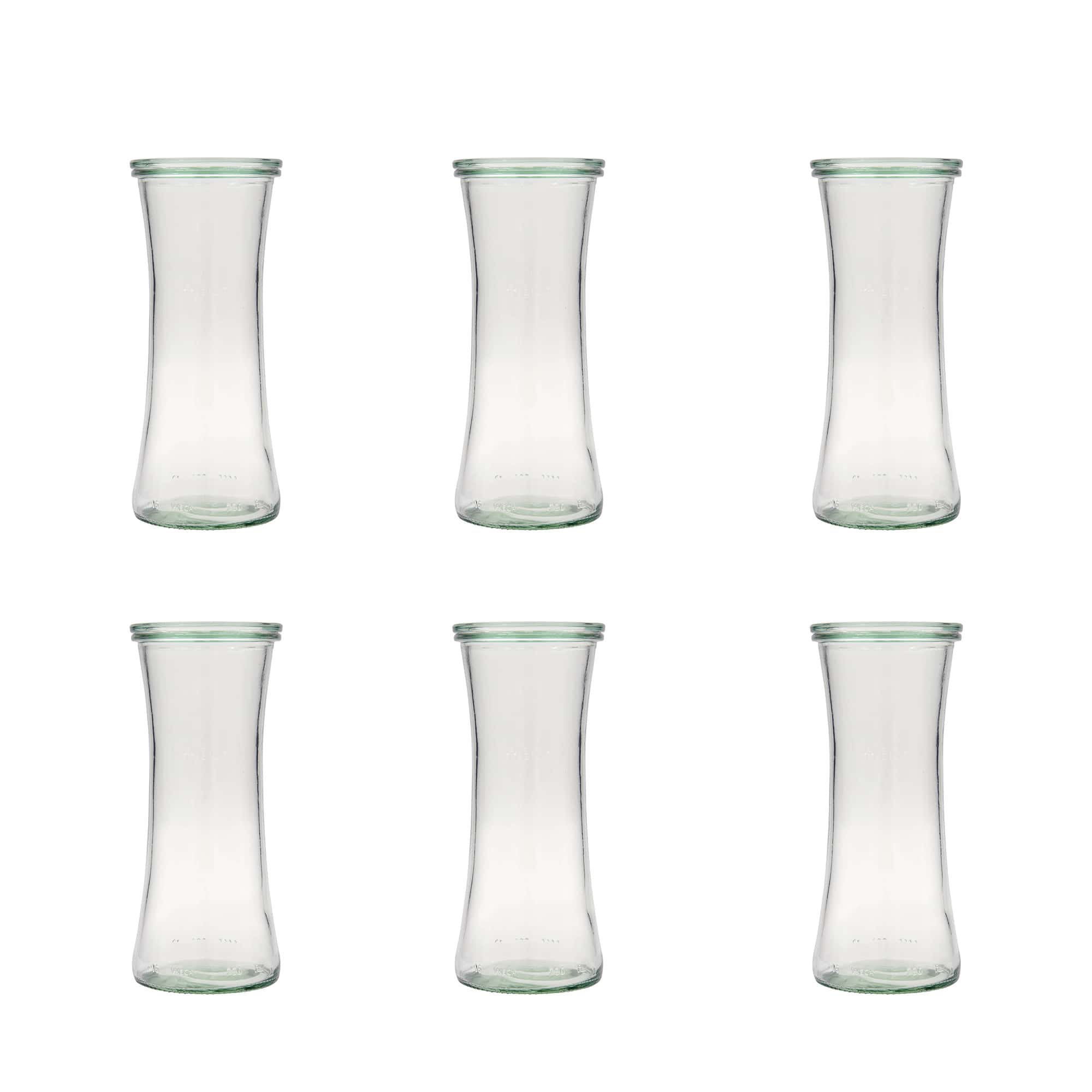 6x 730 ml WECK gurmaniškas stiklainis su stiklo dangteliu RR 80