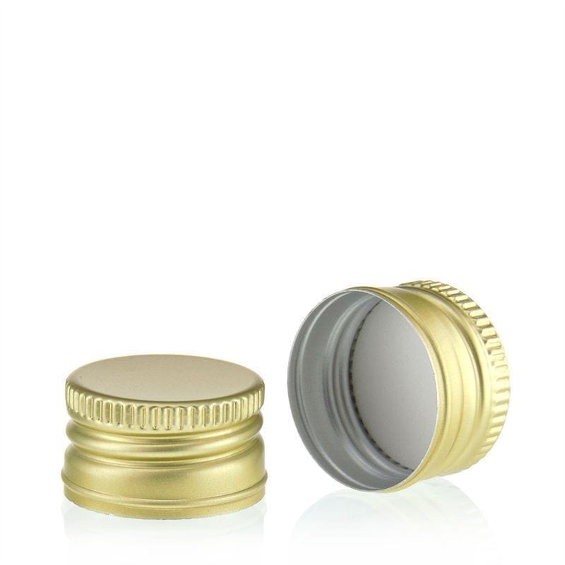 Varžtinis uždarymas, metalas, auksinis, skersmeniui: PP 28 Varžtinis uždarymas, metalas, auksinis, skersmeniui: PP 28