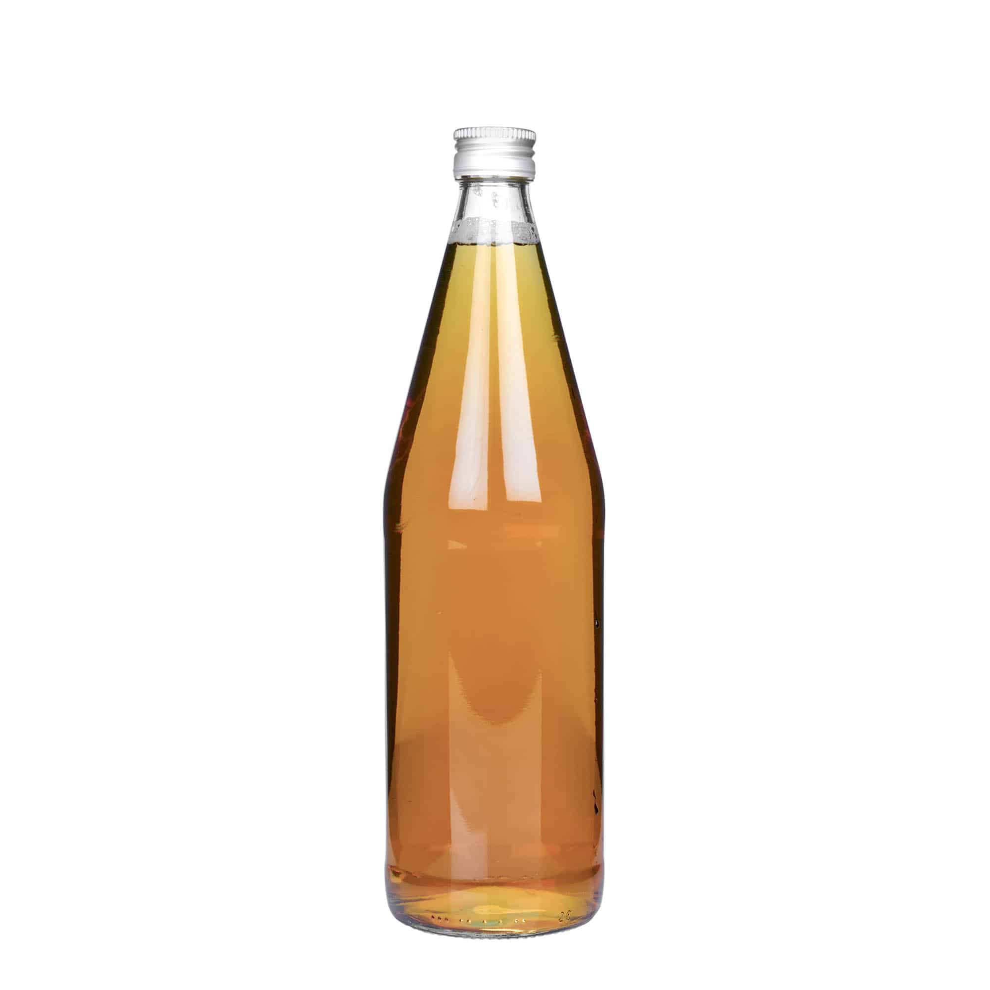 750 ml universalus butelis morkų formos, stiklas, burna: PP 28 750 ml universalus butelis morkų formos, stiklas, burna: PP 28