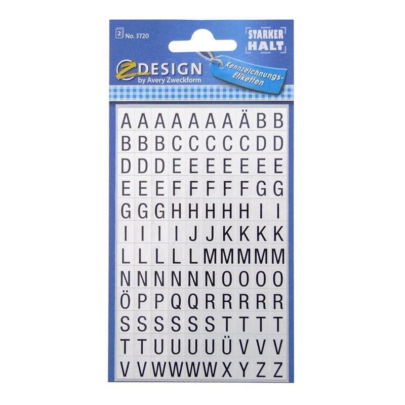 Zweckform lipdukai „Abėcėlė“, plastikas, juoda spalva