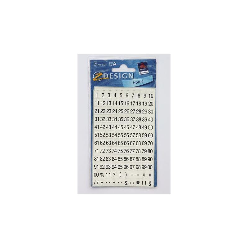 Zweckform lipdukai „Skaičiai 1-99“, plastikas, juoda spalva Zweckform lipdukai „Skaičiai 1-99“, plastikas, juoda spalva
