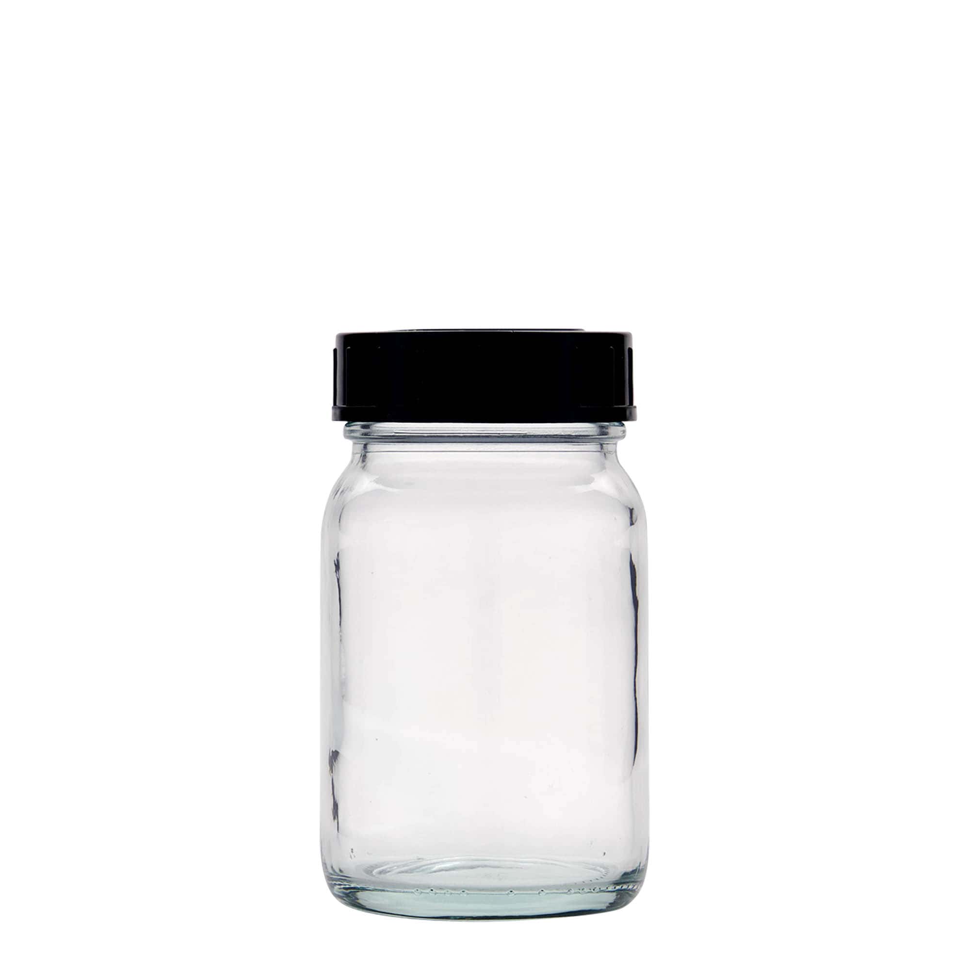 200 ml plačiakaklis stiklainis, anga: DIN 55