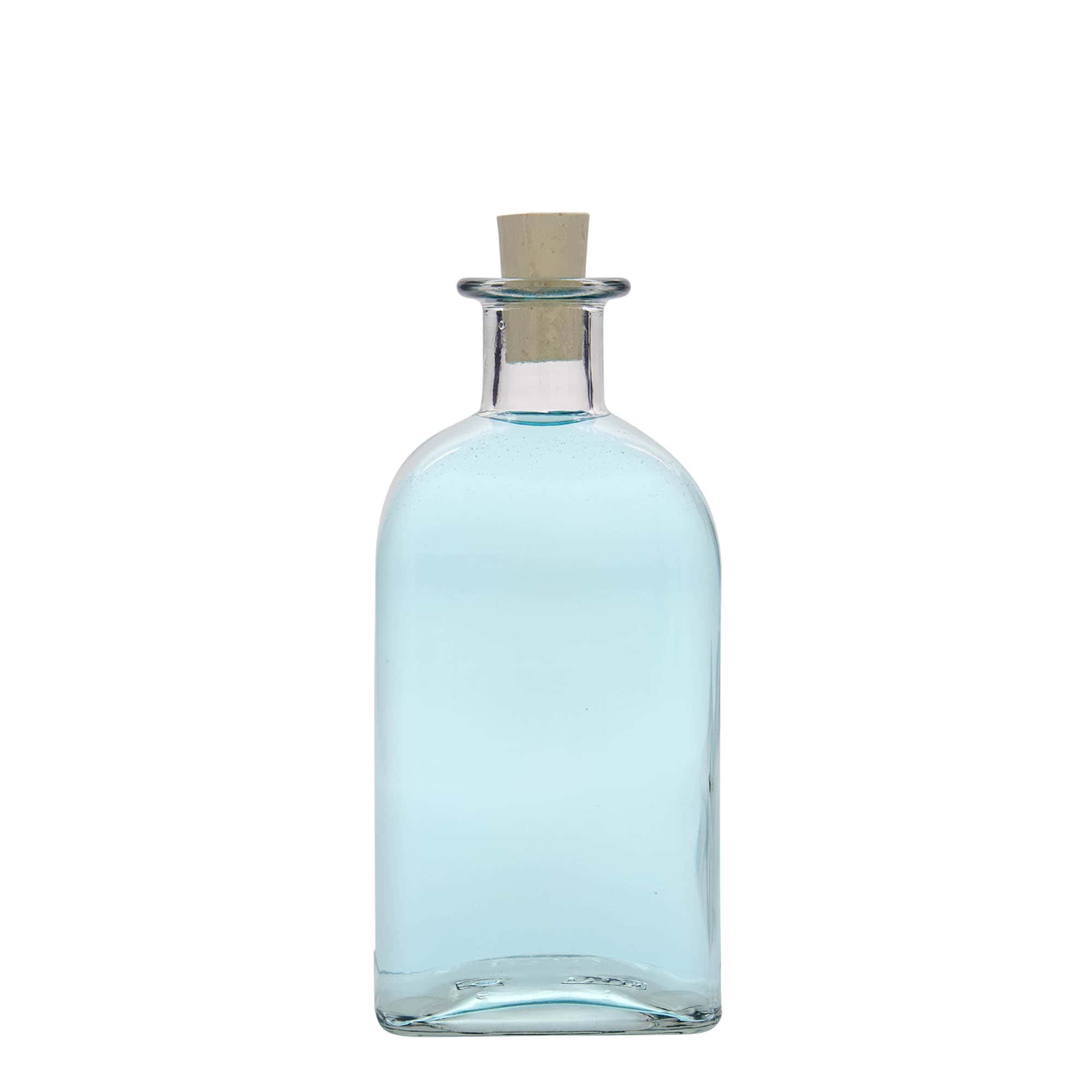 500 ml stiklinis butelis Apotheker Carré, kvadratinis, anga: kamštis