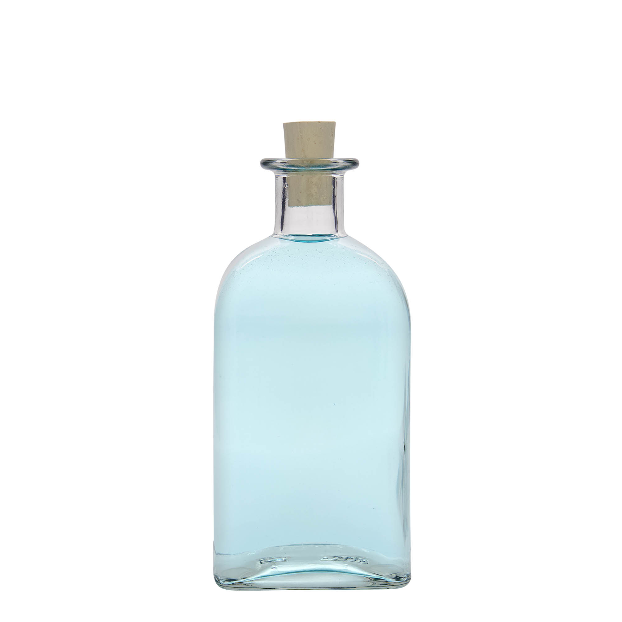 500 ml stiklinis butelis Apotheker Carré, kvadratinis, anga: kamštis 500 ml stiklinis butelis Apotheker Carré, kvadratinis, anga: kamštis