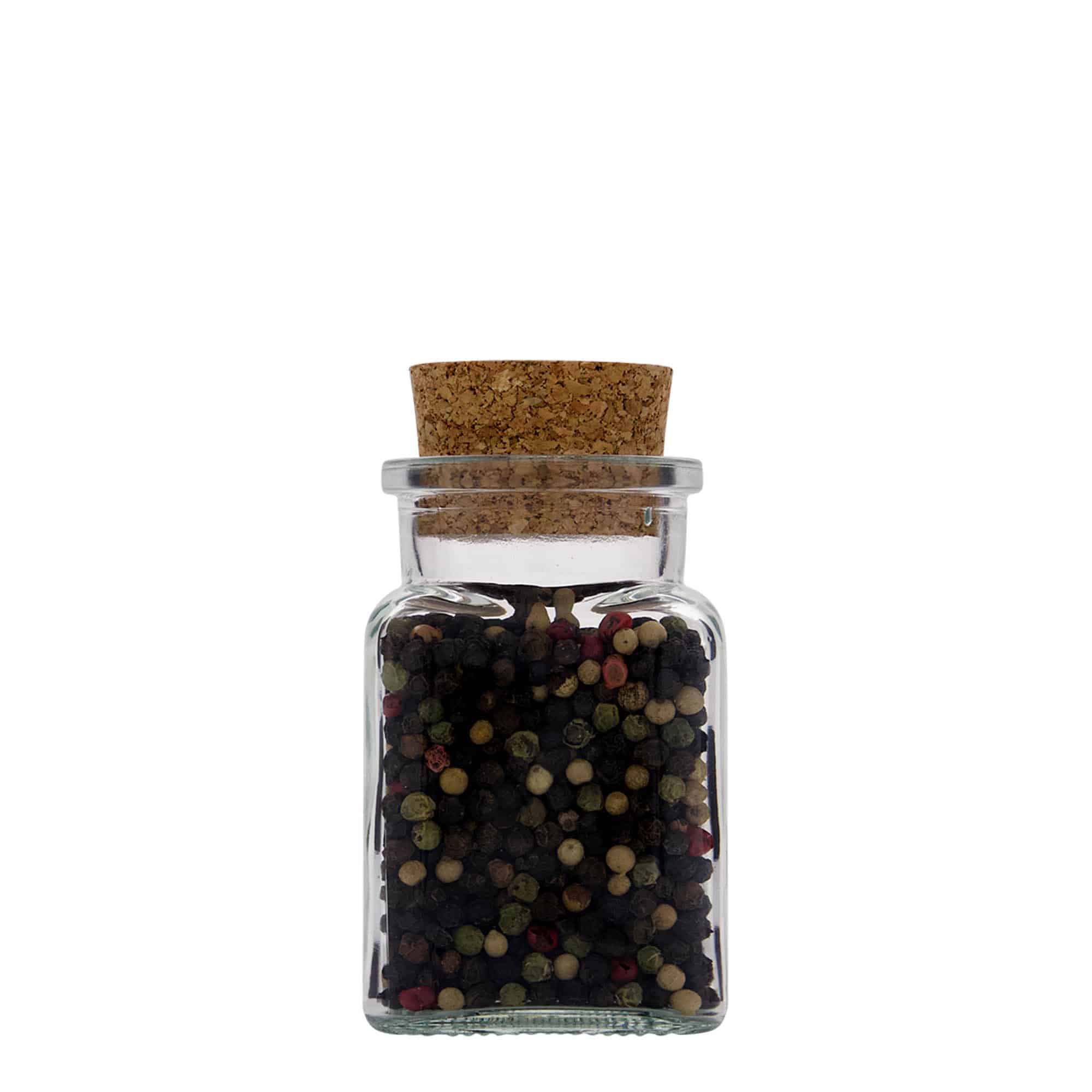 150 ml kamštinis stiklas, kvadratinis, burna: kamštis