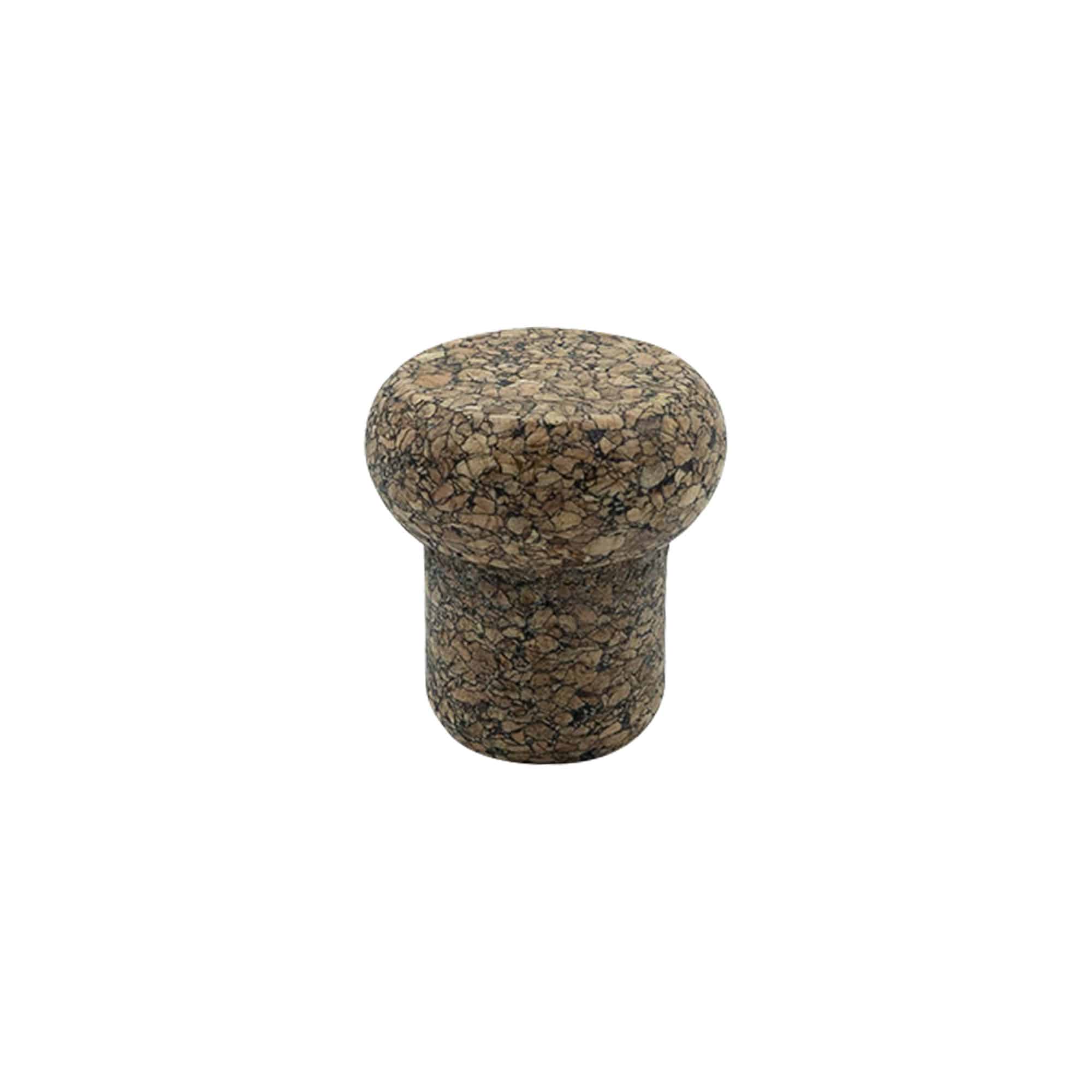 Rankenėlės kamštis „Barrel“ 22,5 mm, Corkcoal, antgaliui: kamštis