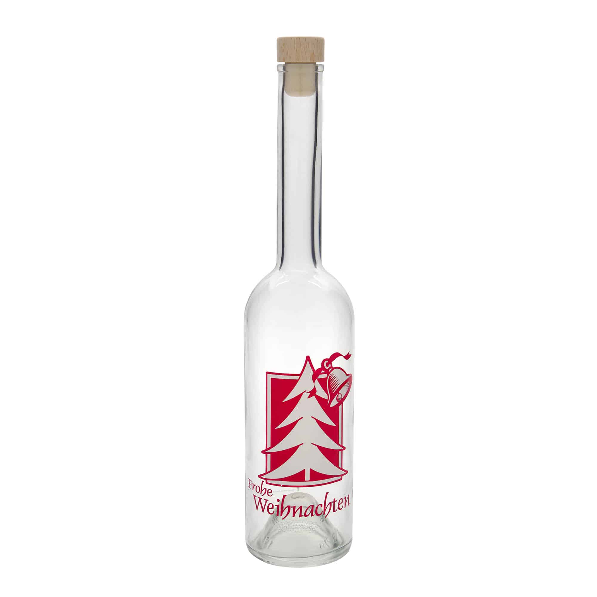 500 ml stiklinis butelis „Opera“, motyvas: Kalėdinis sveikinimas, anga: kamštis