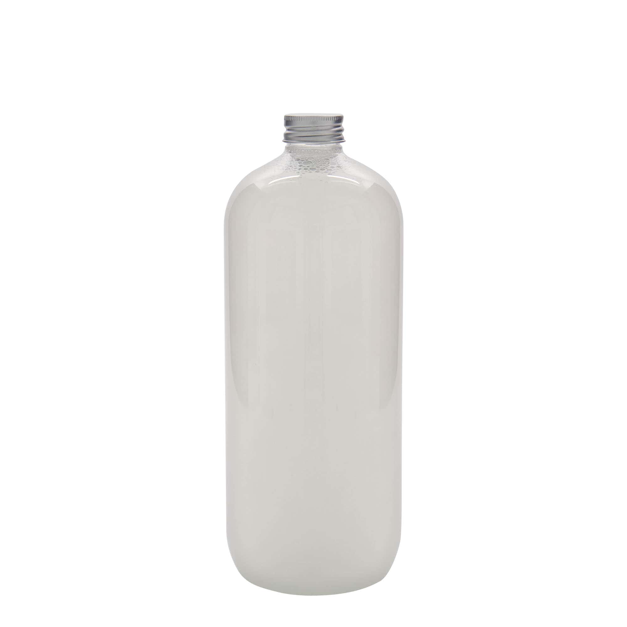 1.000 ml PET-butelis „Boston“, plastikas, kamštis: 28/410