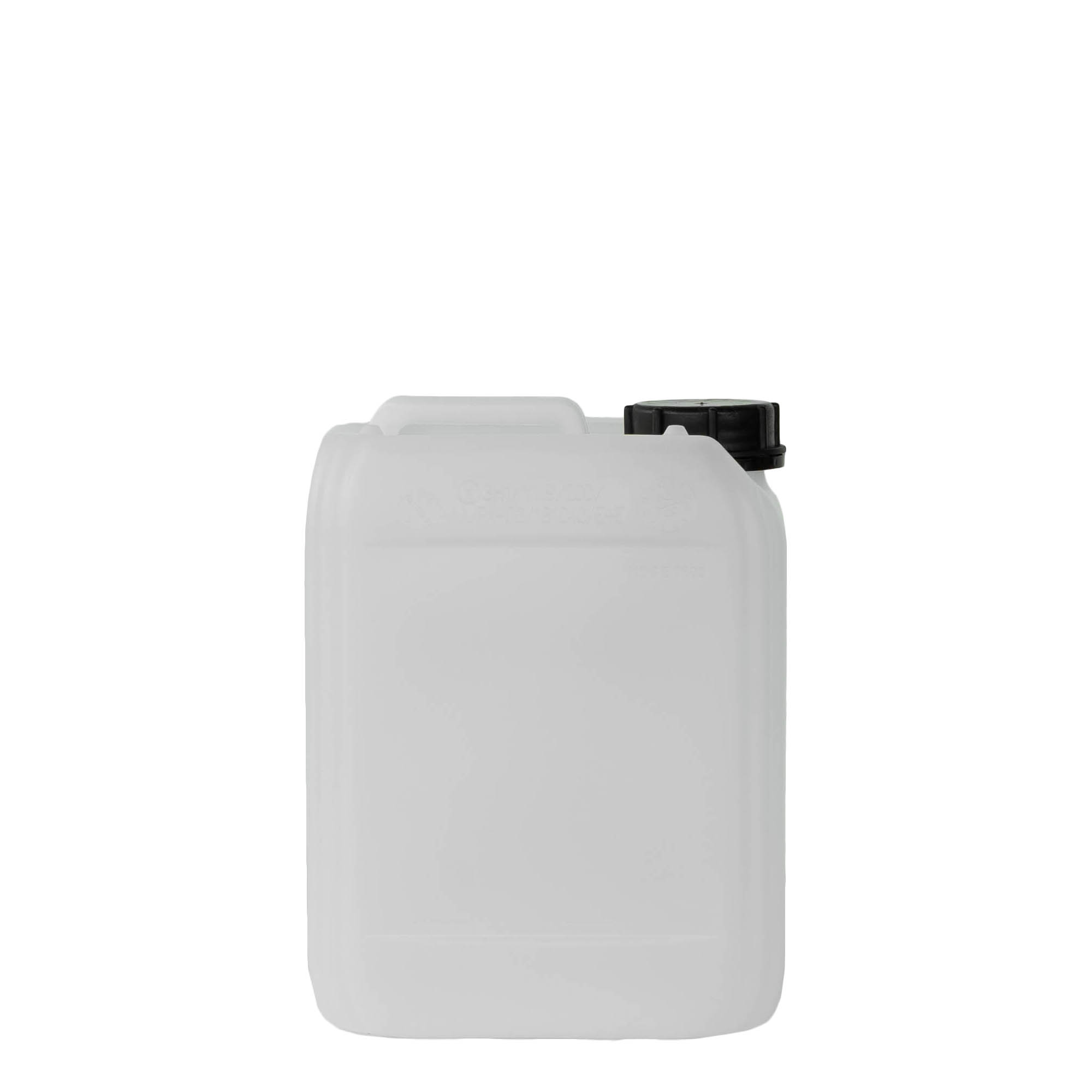 5 l kanistras, stačiakampis, HDPE plastikas, natūralus, anga: ND 55 5 l kanistras, stačiakampis, HDPE plastikas, natūralus, anga: ND 55
