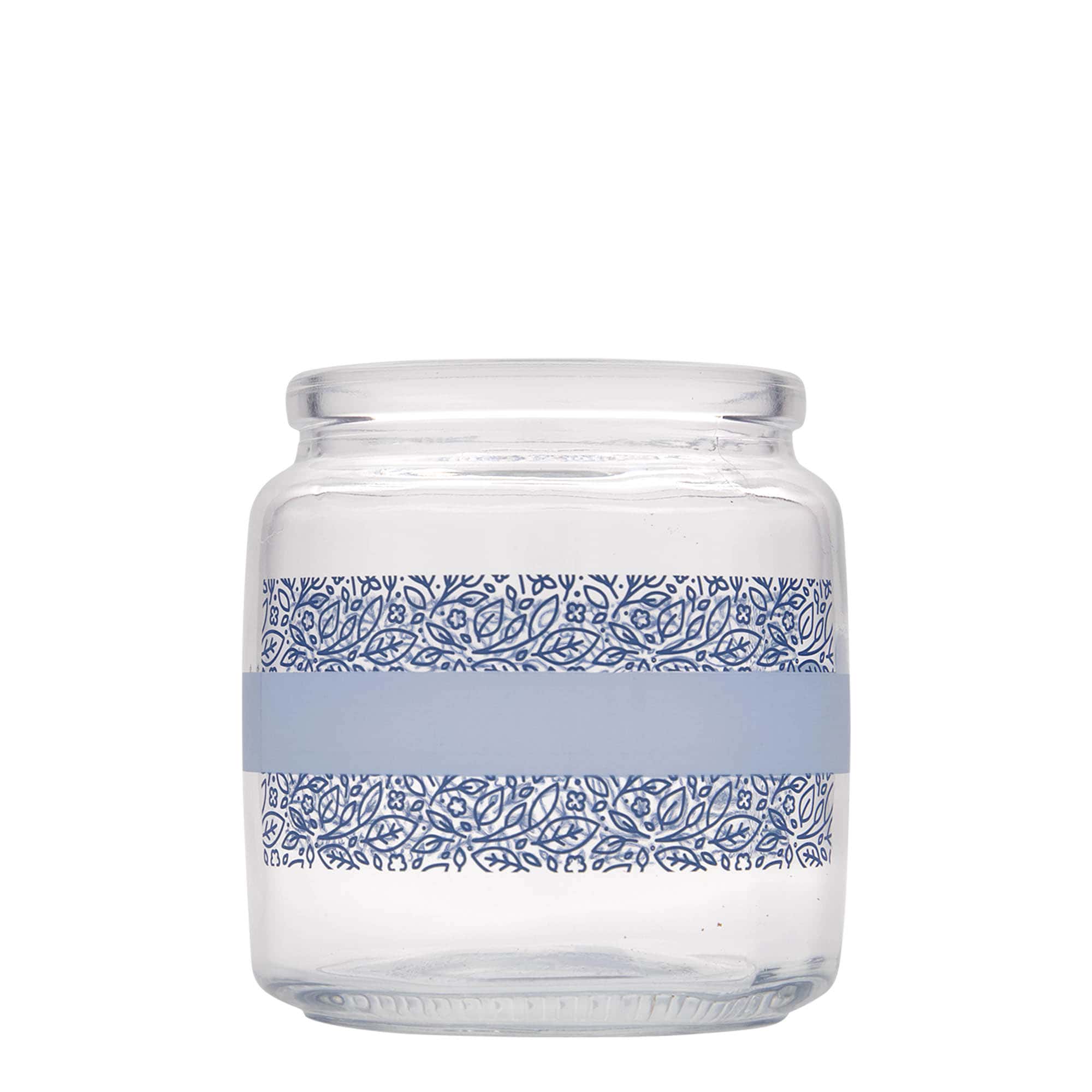 750 ml kamštinis stiklas „Giara“, motyvas: Naturalmente blu, burna: kamštis