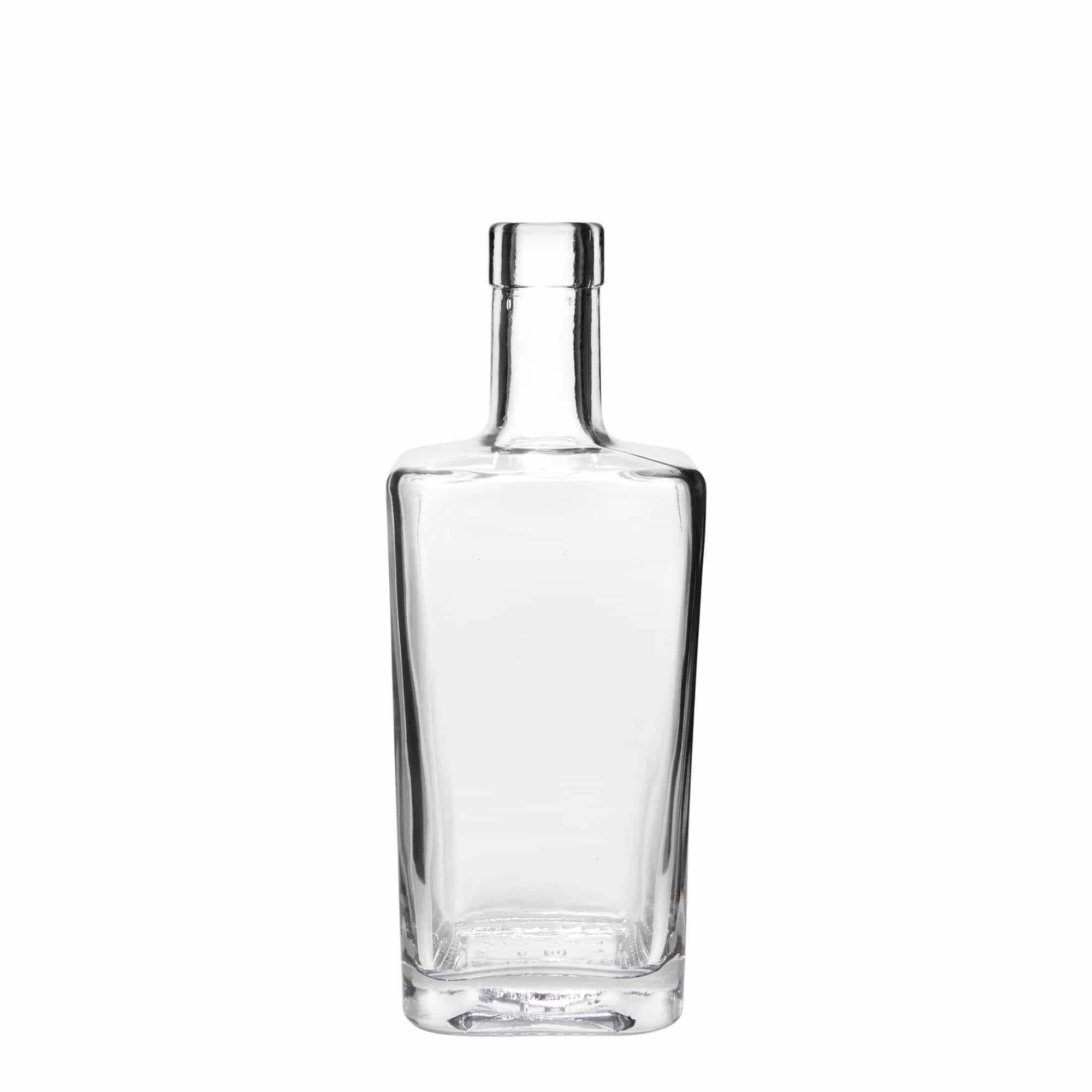 500 ml stiklinis butelis „Noel“, kvadratinis, anga: kamštis