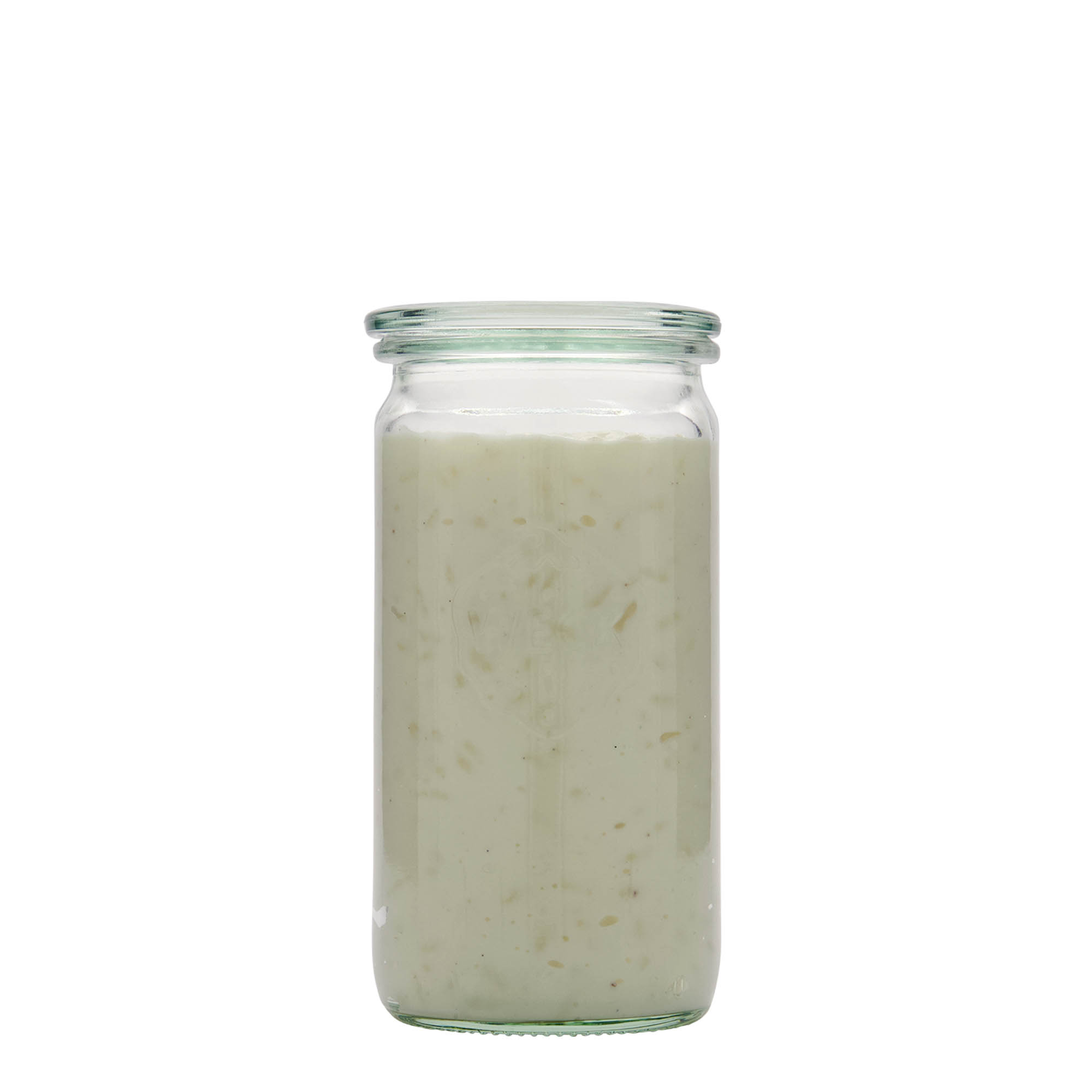 340 ml WECK cilindro formos stiklainis, anga: apvalus kraštas
