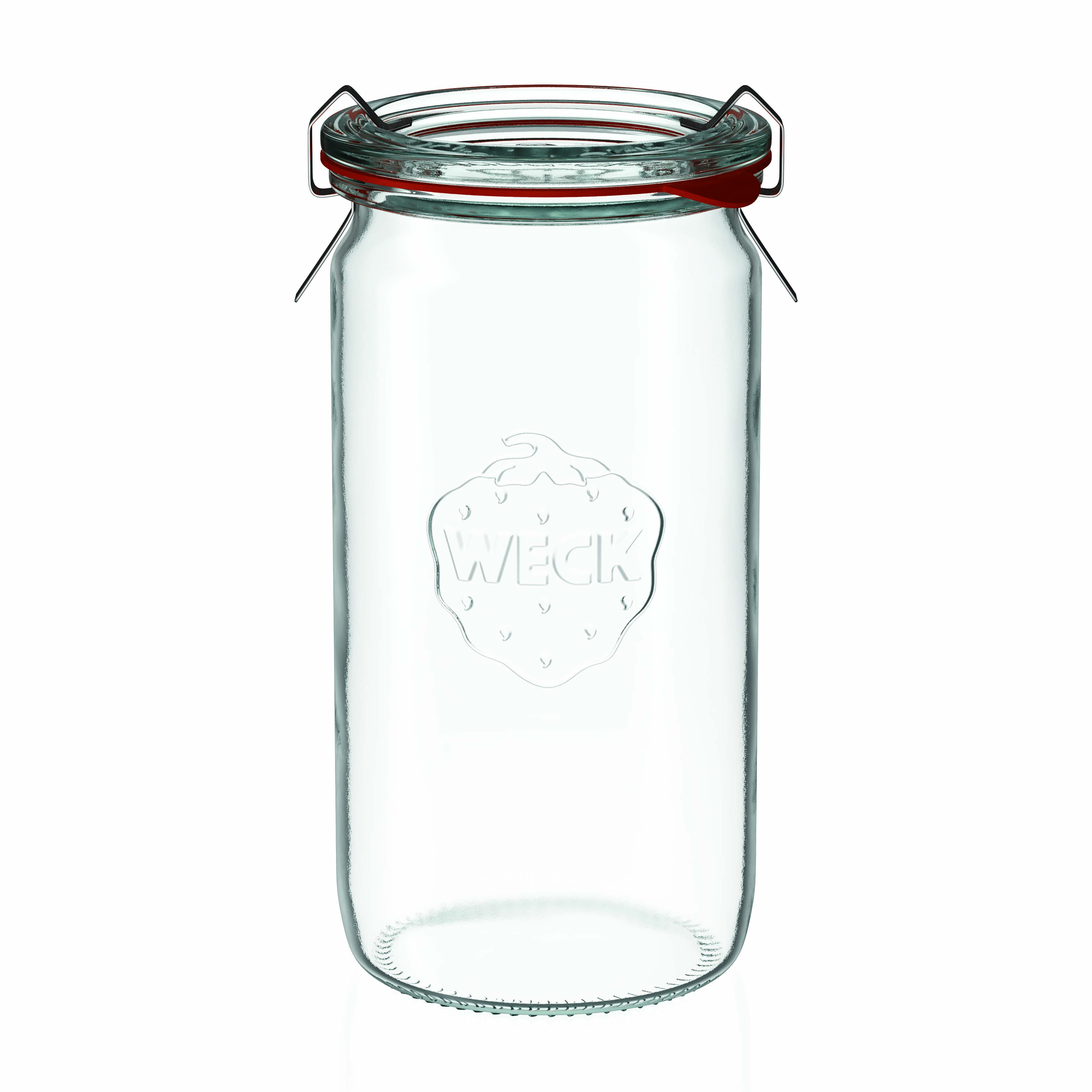 340 ml WECK cilindro formos stiklainis, anga: apvalus kraštas