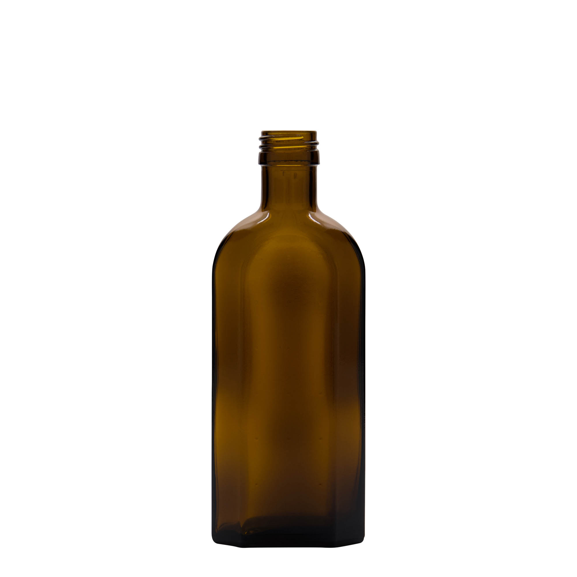 250 ml medicininis buteliukas Meplat, ovalus, stiklinis, rudas, angos dydis: PP 28 250 ml medicininis buteliukas Meplat, ovalus, stiklinis, rudas, angos dydis: PP 28