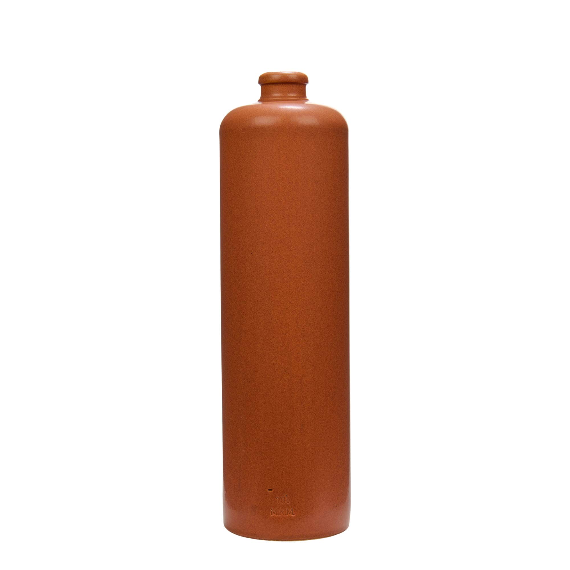 1.000 ml molio ąsotis, keraminis, raudonai rudas, burna: kamštis