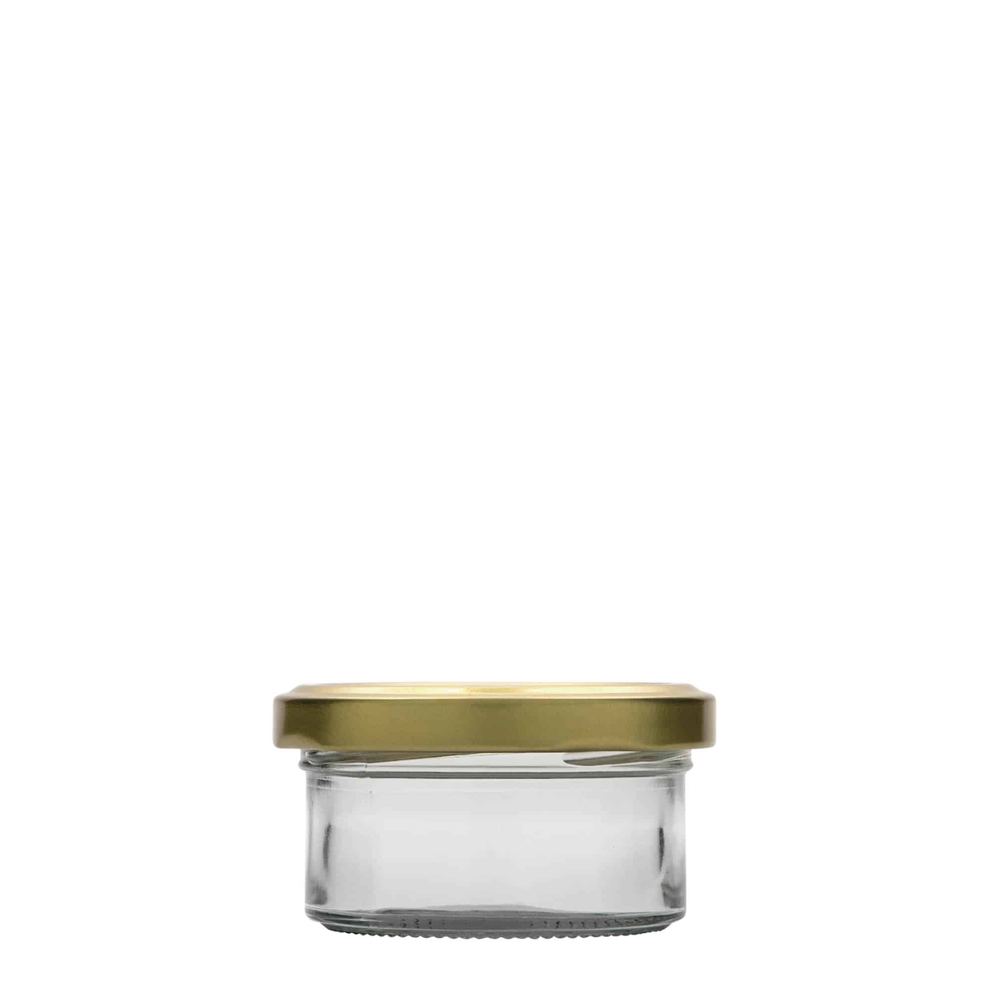 70 ml plokščias kritimo stiklainis, anga: Twist-Off (TO 66)