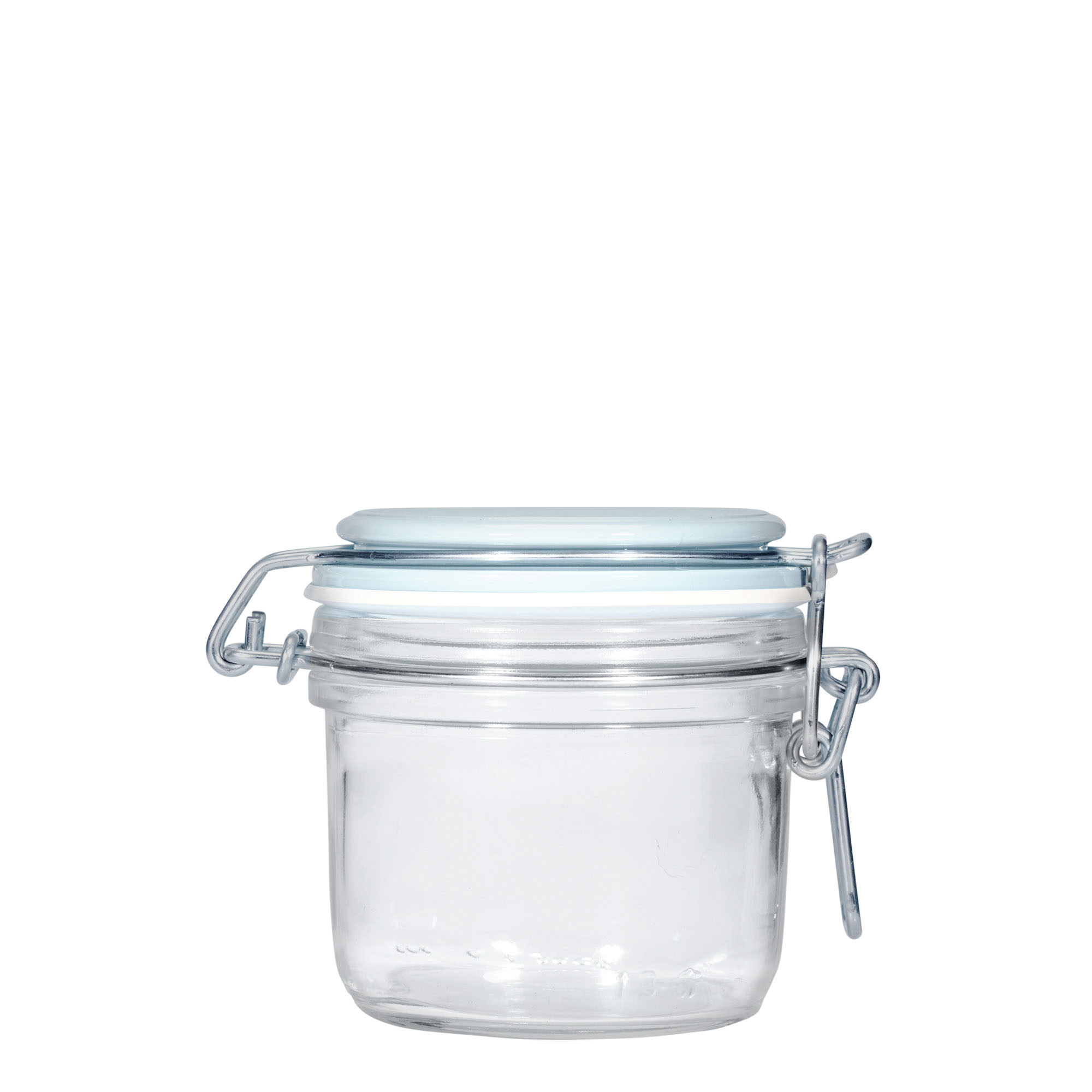 200 ml vielos užsegimo stiklainis „Fido“, mėlynas, anga: vielos užsegimas 200 ml vielos užsegimo stiklainis „Fido“, mėlynas, anga: vielos užsegimas