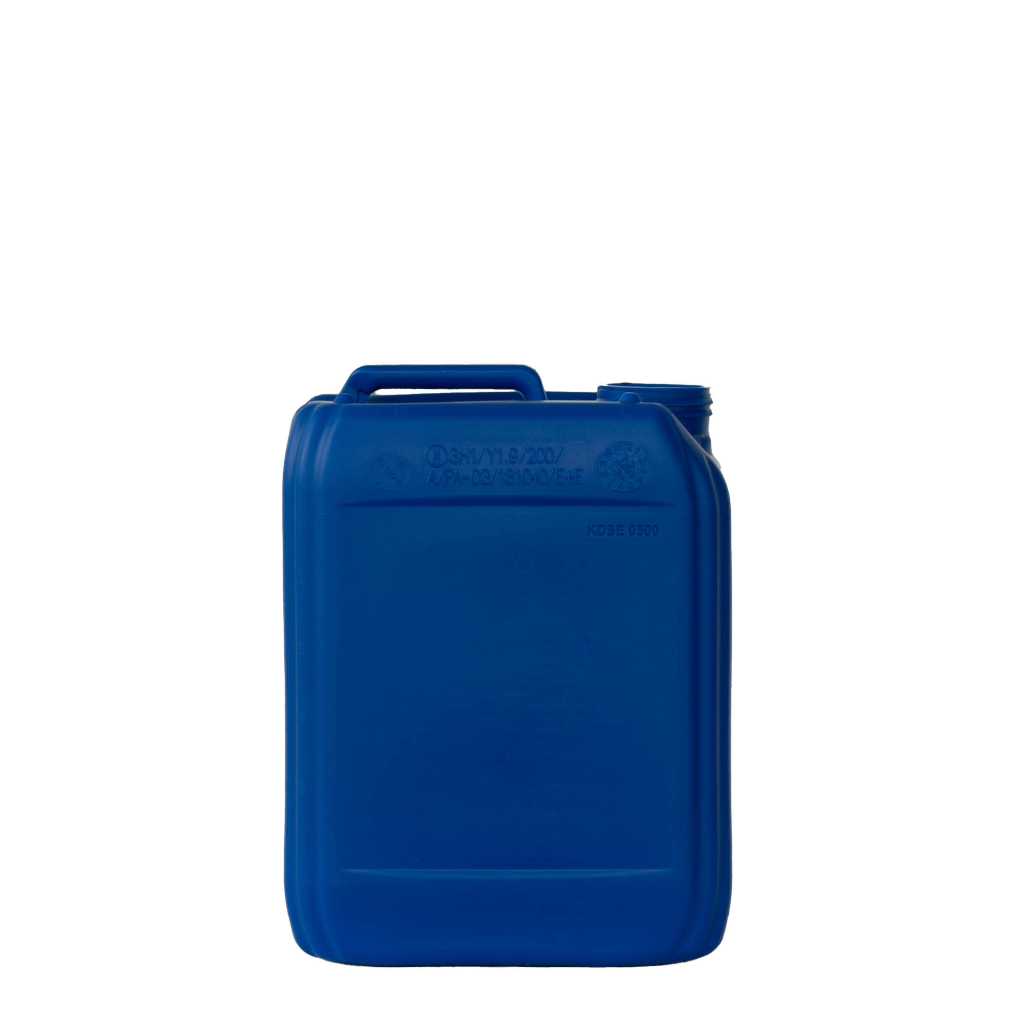 5 l kanistras, stačiakampis, HDPE plastikas, mėlynas, anga: ND 55 5 l kanistras, stačiakampis, HDPE plastikas, mėlynas, anga: ND 55