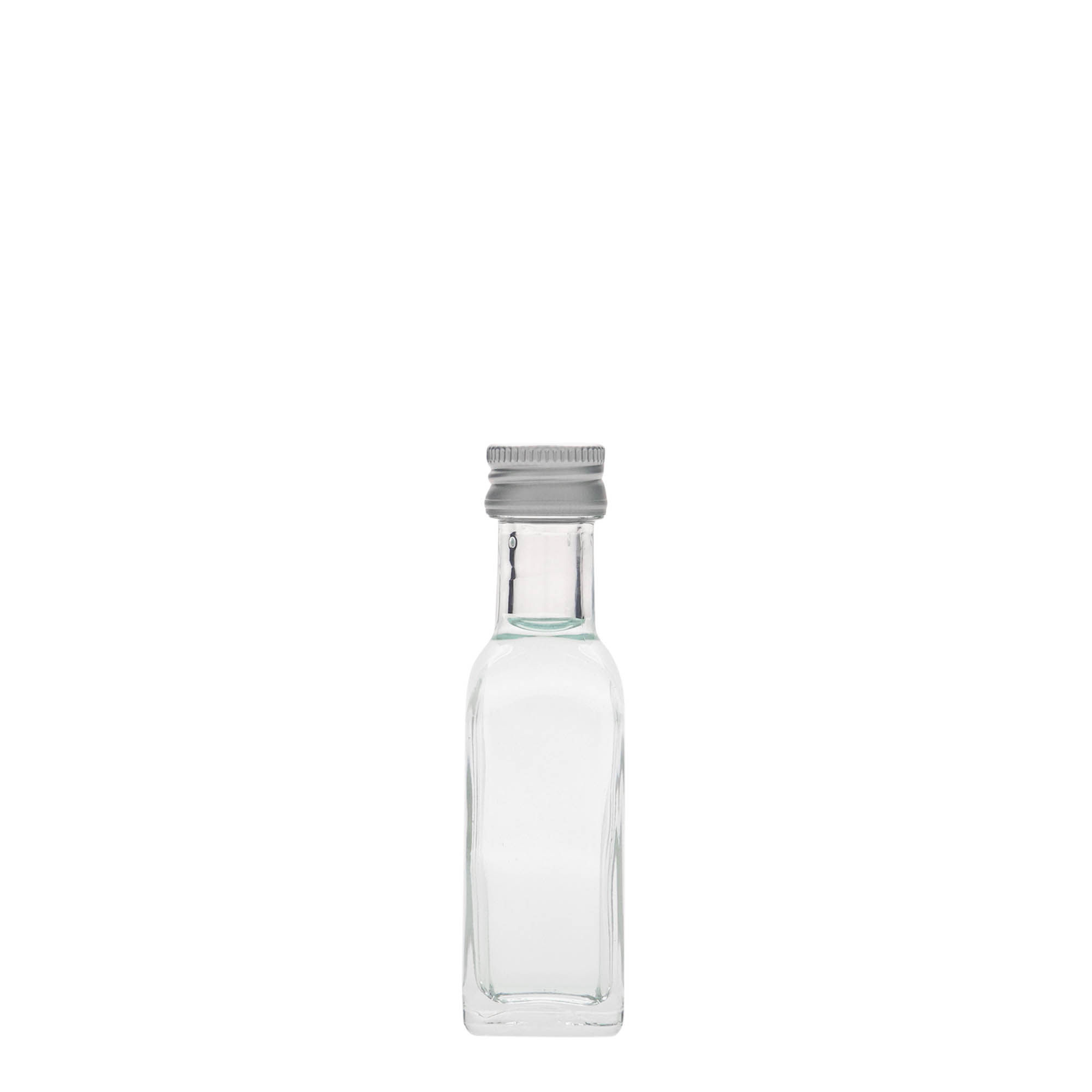 20 ml stiklinis buteliukas „Marasca“, kvadratinis, anga: PP 18 20 ml stiklinis buteliukas „Marasca“, kvadratinis, anga: PP 18