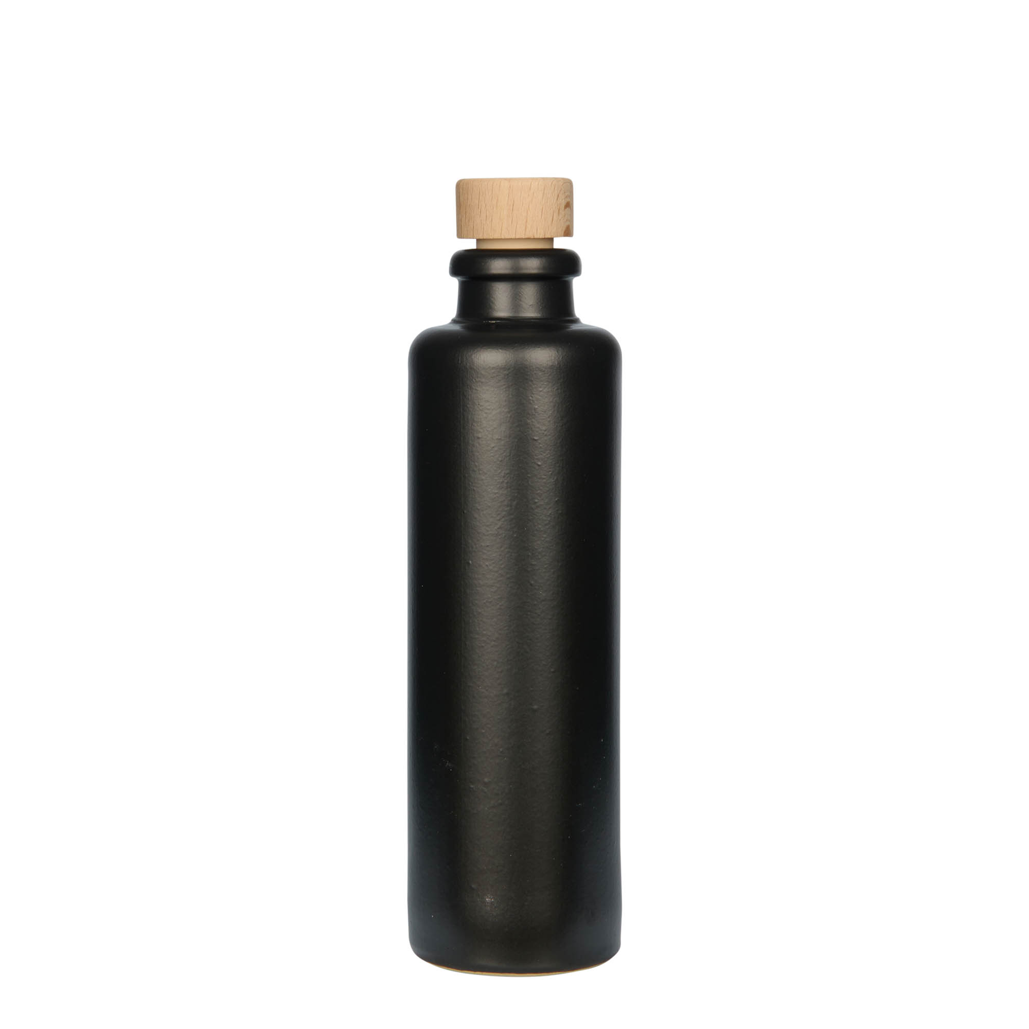 200 ml molinis ąsotis, keraminis, juodas, anga: kamštis