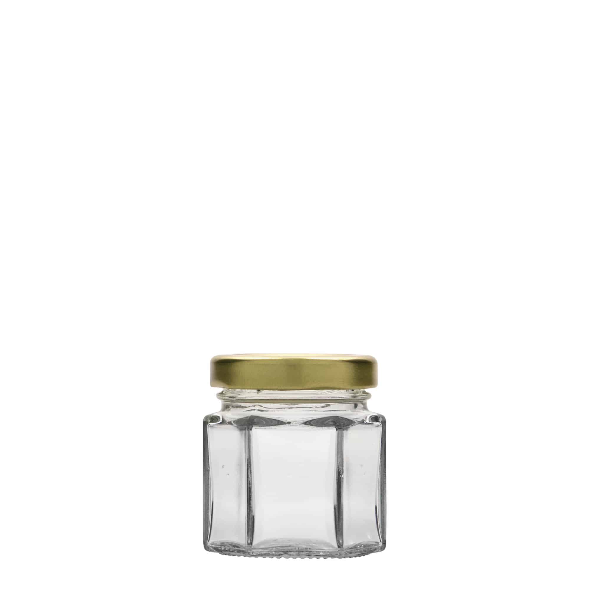 47 ml šešiakampis stiklas, anga: Twist-Off (TO 43)