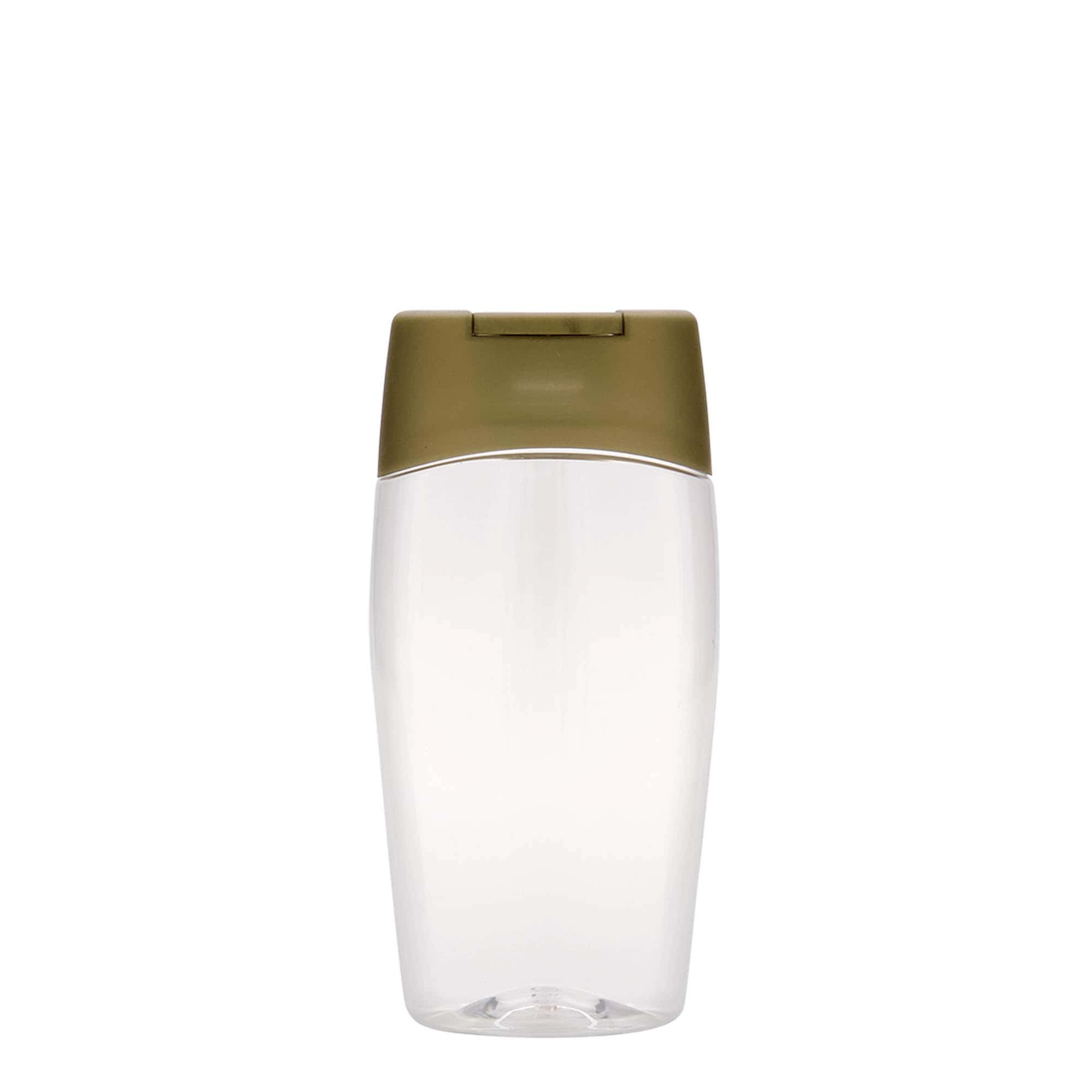 200 ml PET butelis „Squeeze“, ovalus, plastikinis