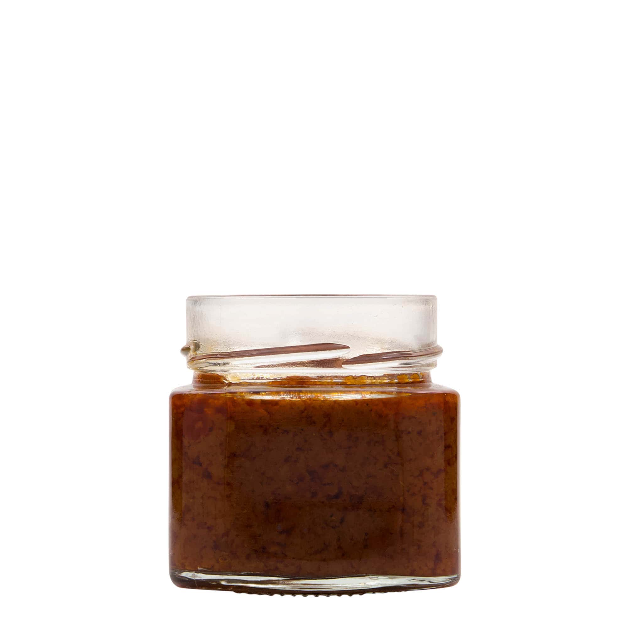 212 ml keturkampis stiklainis „Kimba“, anga: itin gilus sukamas dangtelis (EDTO 70)