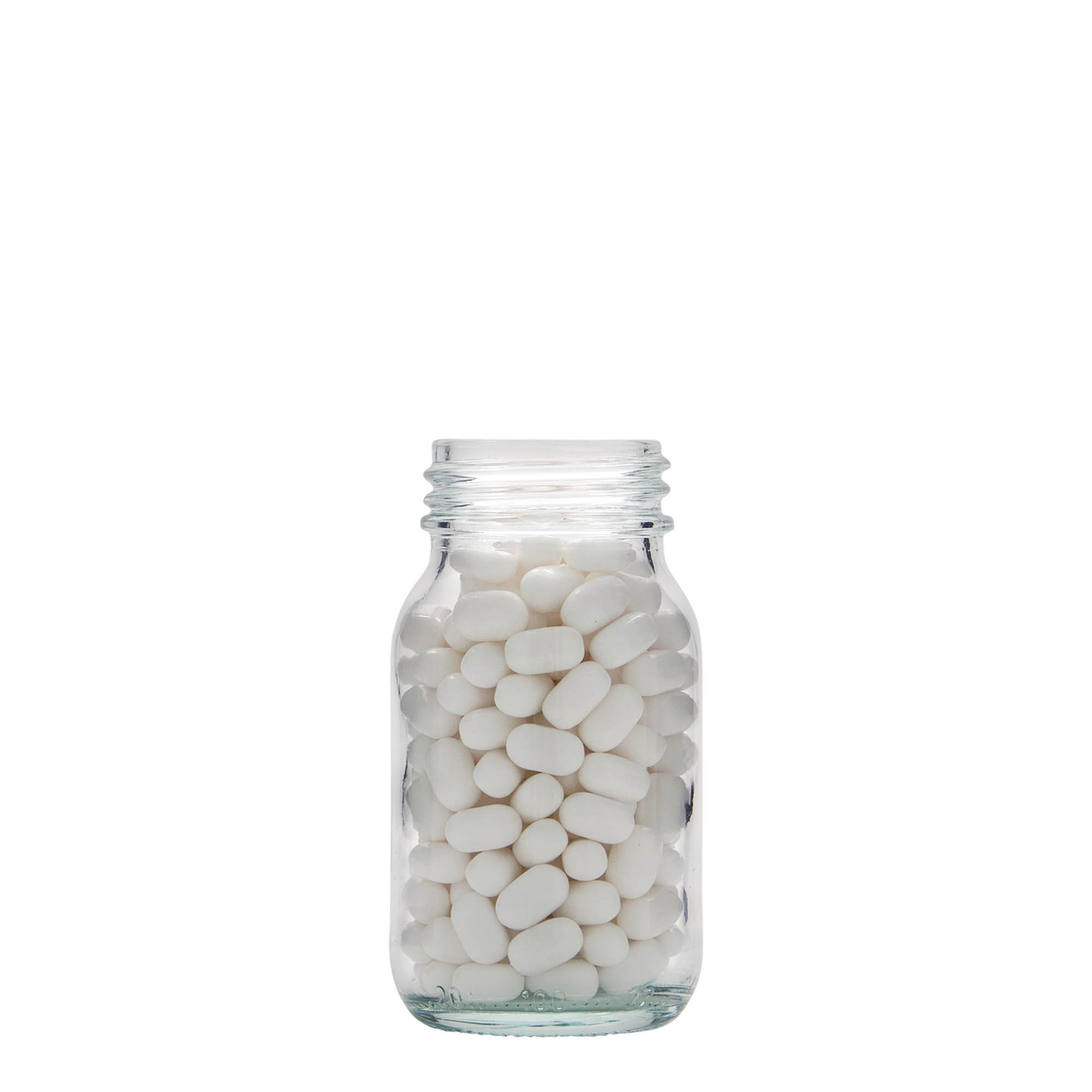 100 ml plataus kaklelio stiklainis, anga: DIN 40