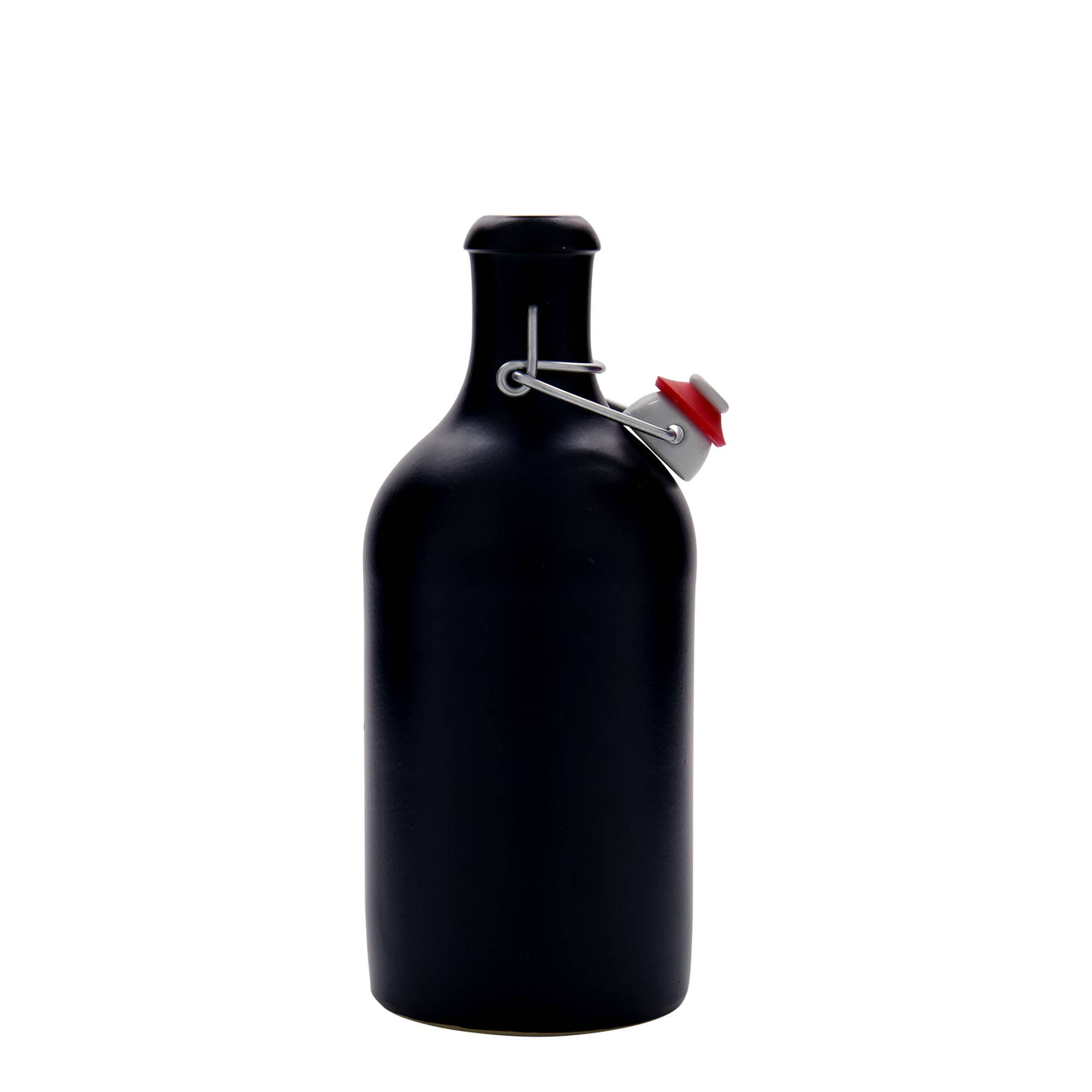 500 ml molinis ąsotis, keraminis, juodas, burna: užsegamas lankeliu