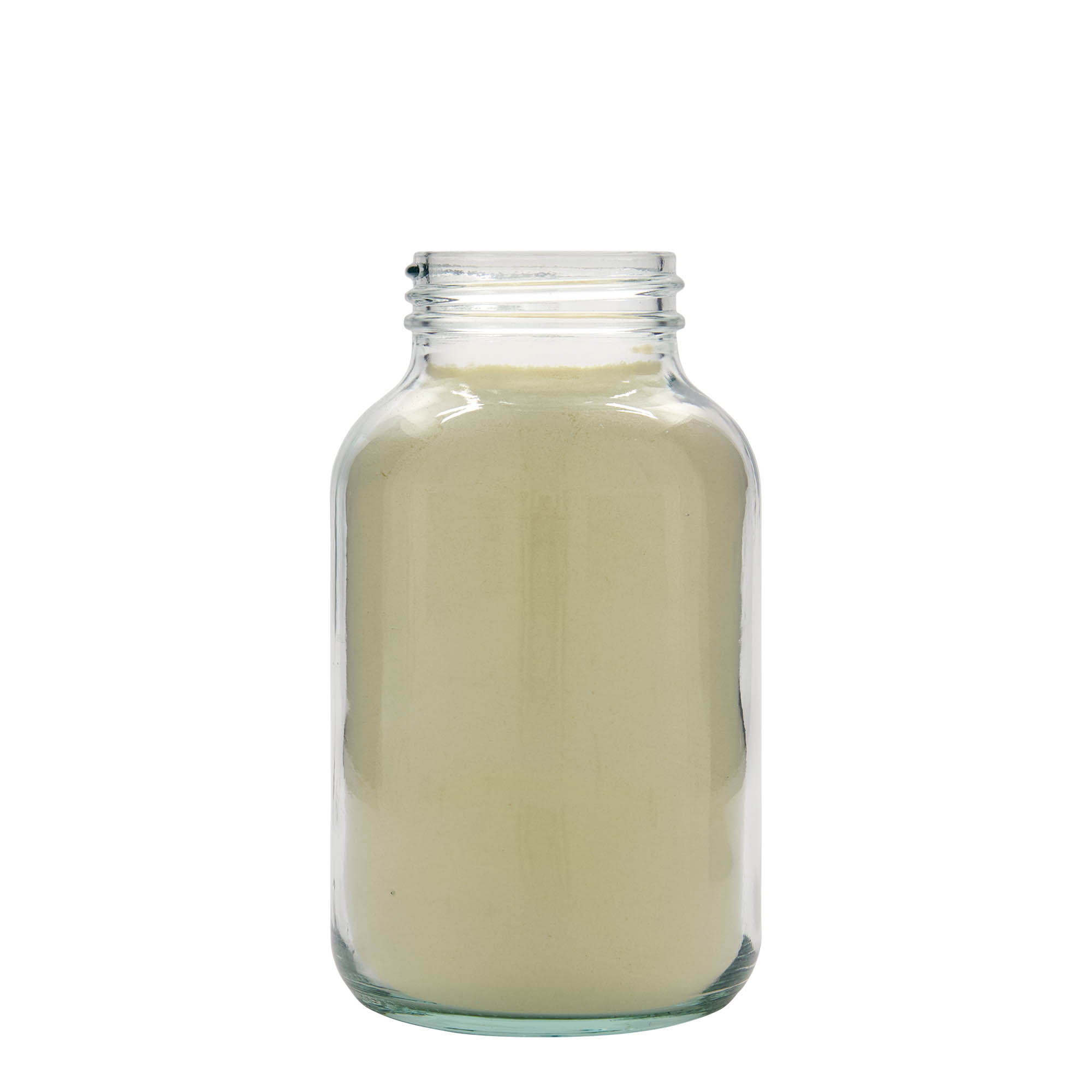 1.000 ml plačios burnos stiklainis, anga: DIN 68