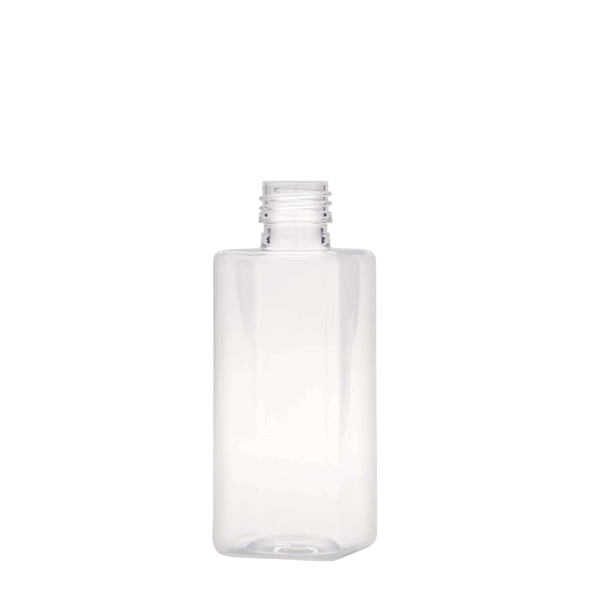 250 ml PET butelis „Karl“, kvadratinis, plastikas, kaklelis: PP 28