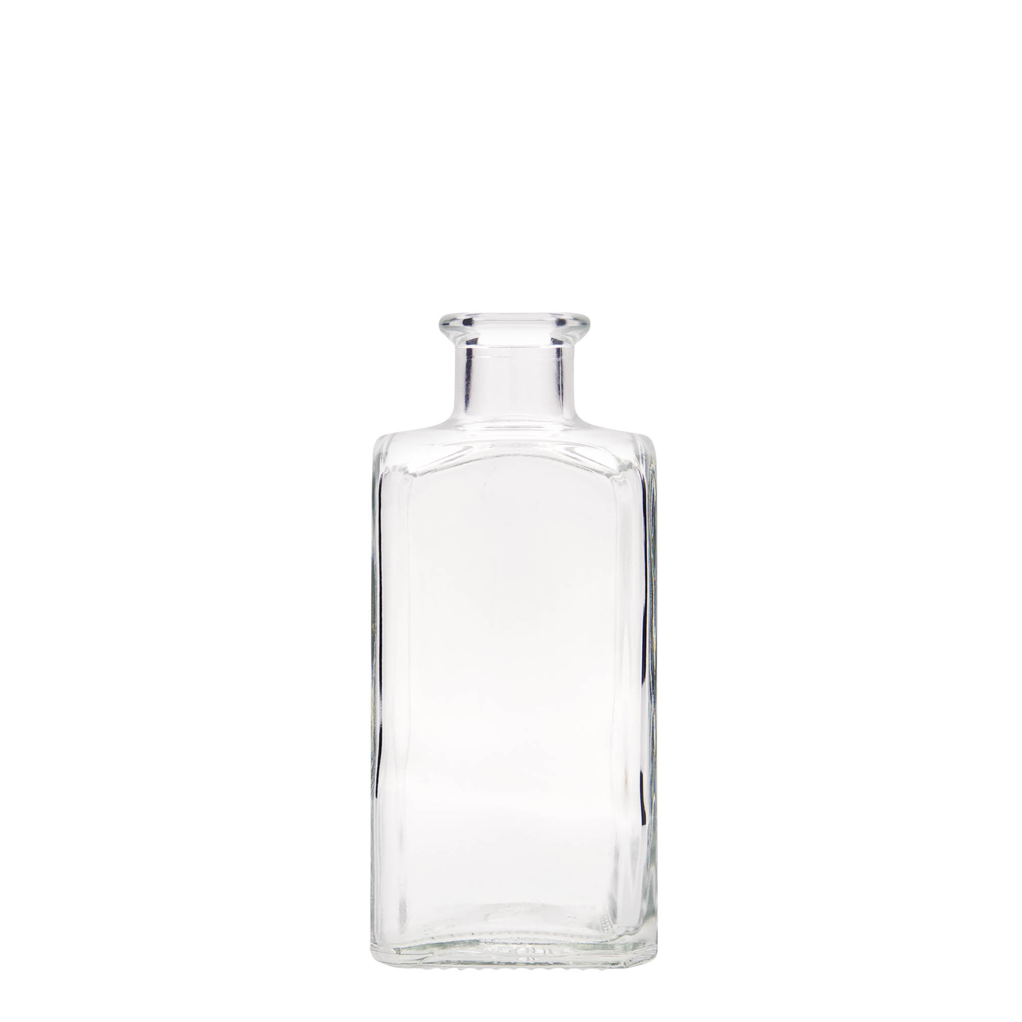 250 ml stiklinis butelis „Apotheker Carré“, kvadratinis, anga: kamštis 250 ml stiklinis butelis „Apotheker Carré“, kvadratinis, anga: kamštis