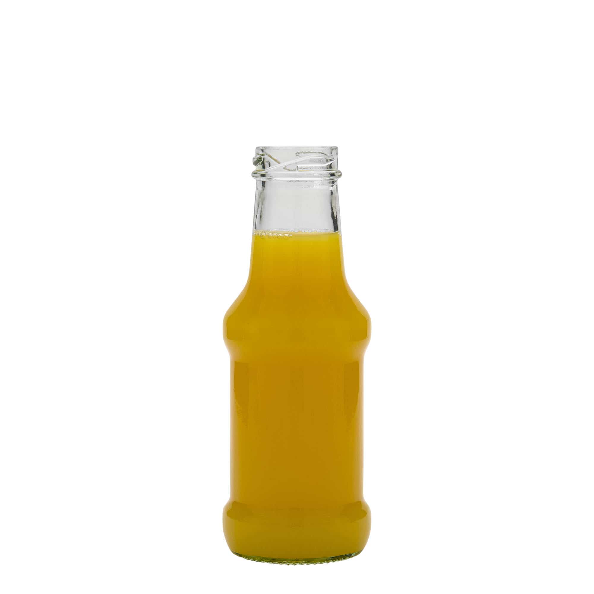 250 ml padažo buteliukas, stiklas, kamštis: Twist-Off (TO 38)