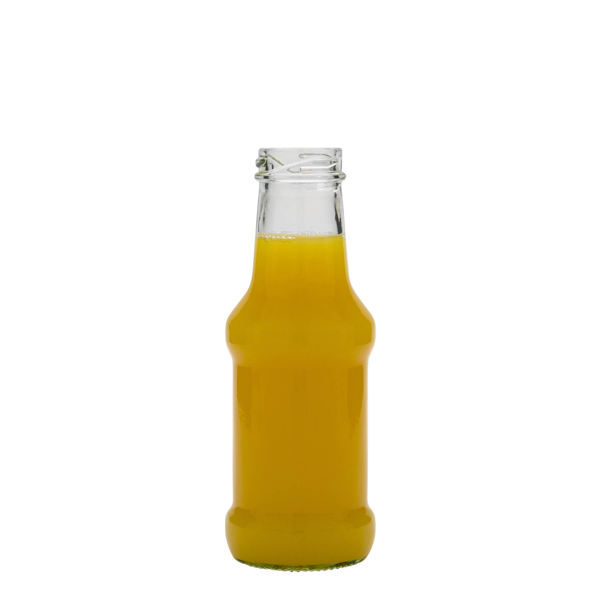 250 ml padažo buteliukas, stiklas, kamštis: Twist-Off (TO 38)