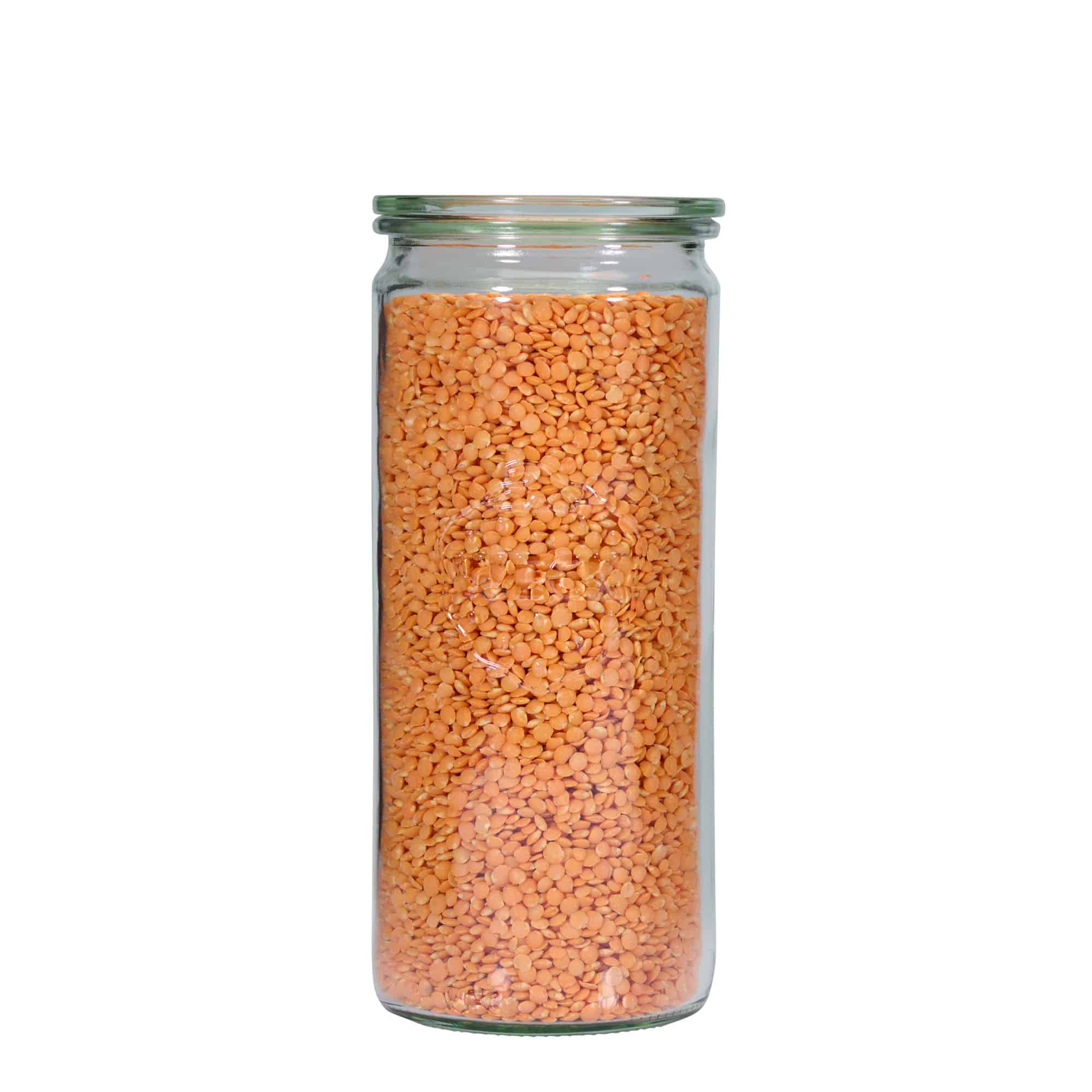 1.040 ml WECK cilindrinis stiklainis, burna: apvalus kraštas