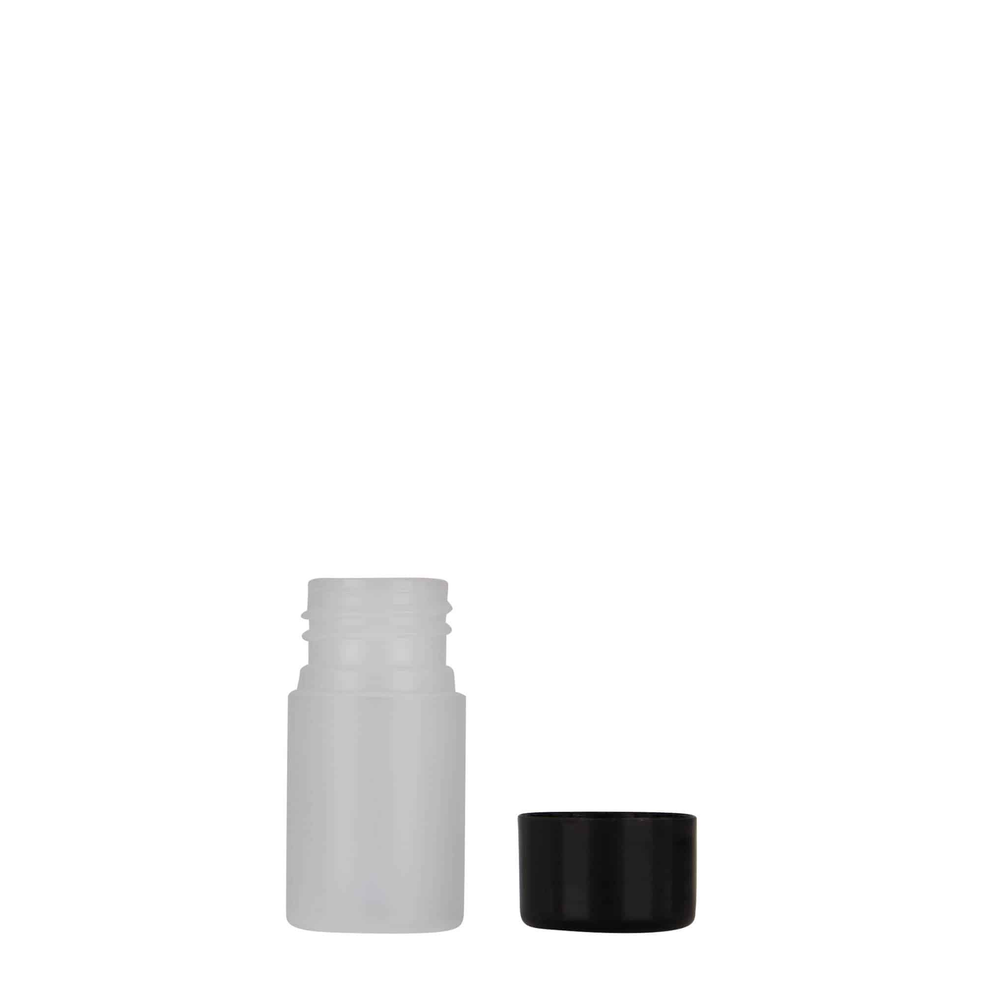 15 ml plastikinis buteliukas „Tuffy“, HDPE, natūralus, anga: 24/410