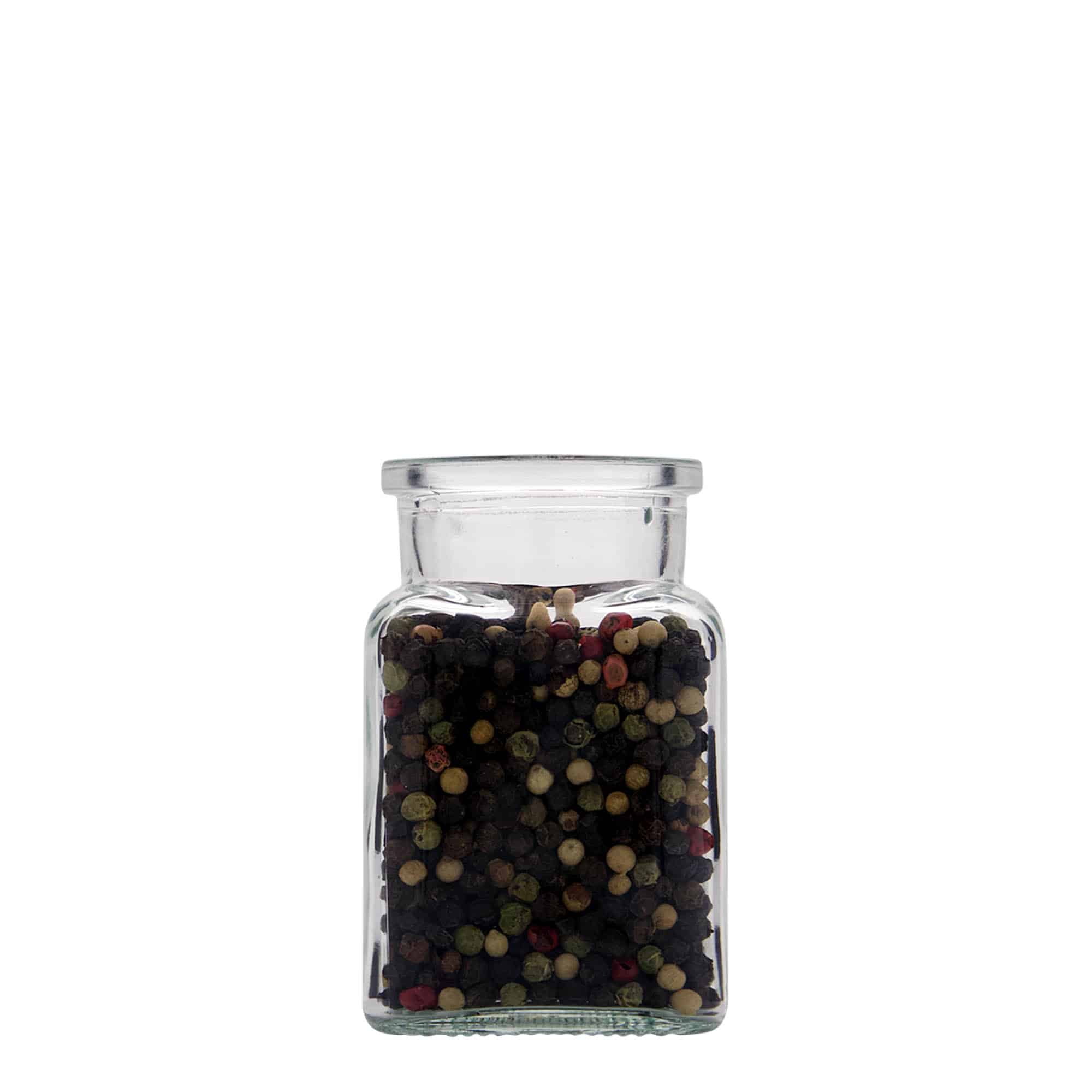 150 ml kamštinis stiklas, kvadratinis, burna: kamštis