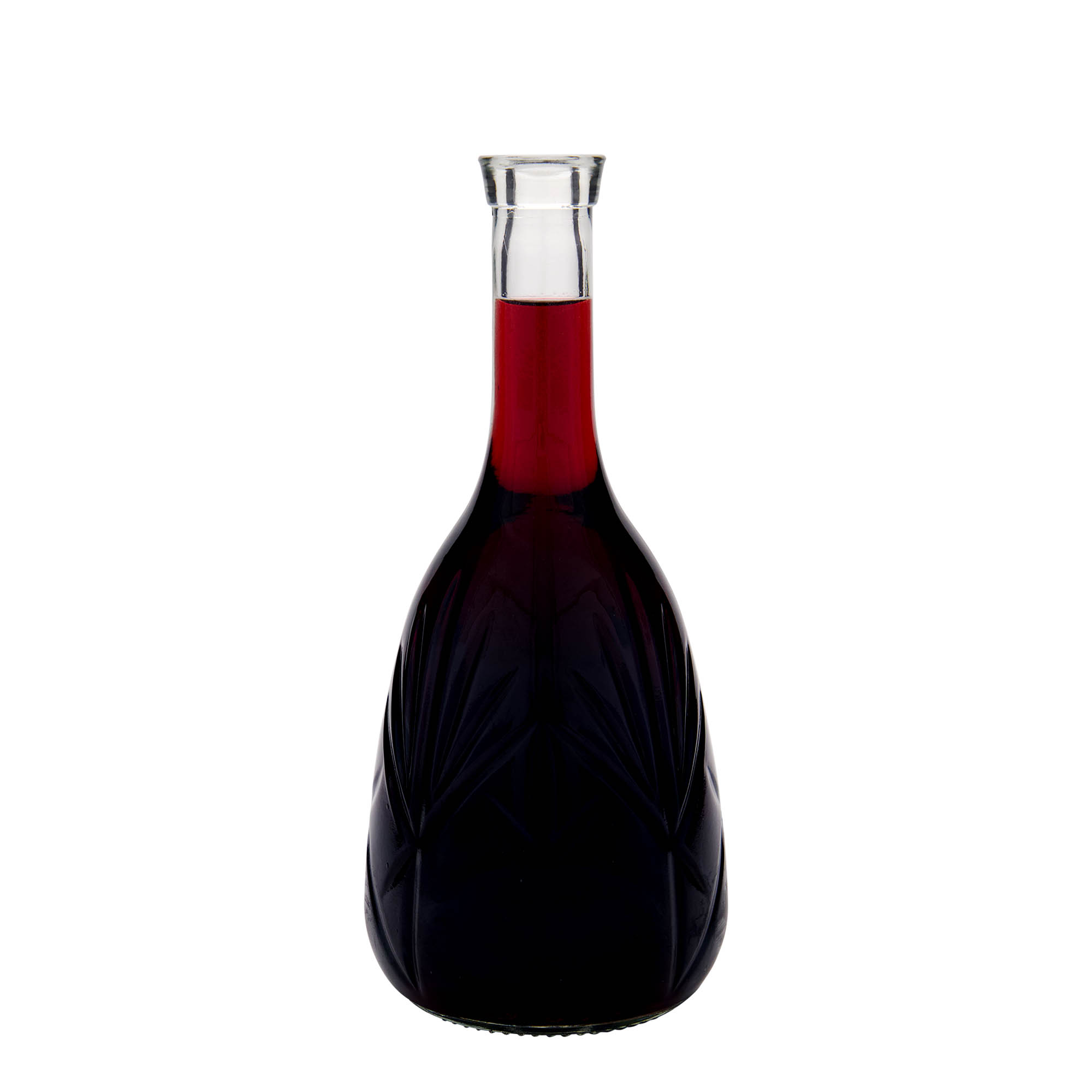 1.000 ml stiklinis butelis „Reliefa“, anga: kamštis 1.000 ml stiklinis butelis „Reliefa“, anga: kamštis