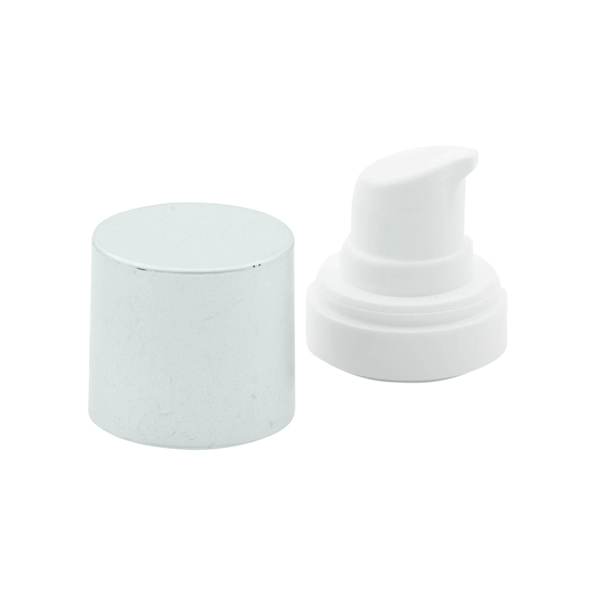 Beoriu dozatoriaus pompos galvutė „Micro“, PP plastikas, sidabrinė