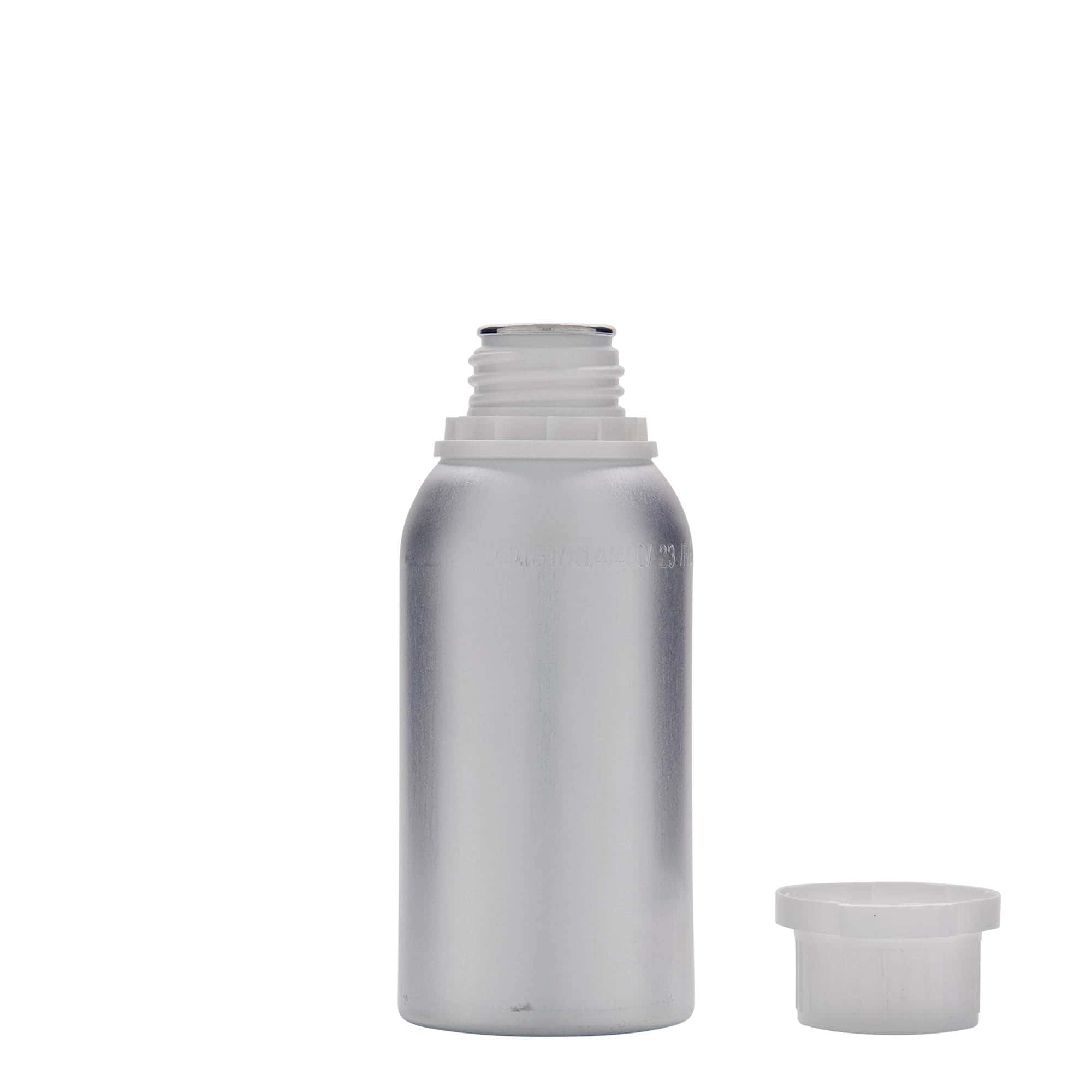 275 ml aliuminio butelis, metalas, sidabrinis, anga: DIN 32