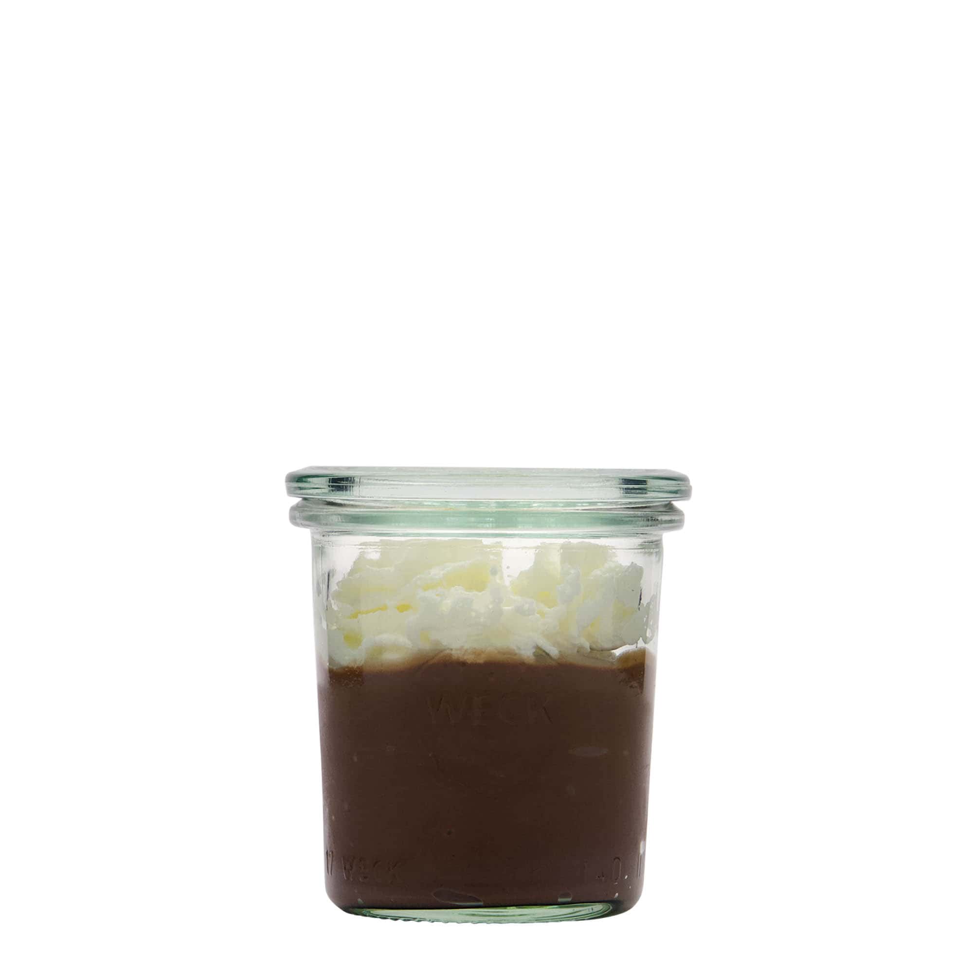 140 ml WECK stiklainis su išsiliejimo kraštu, burnos forma: apvali