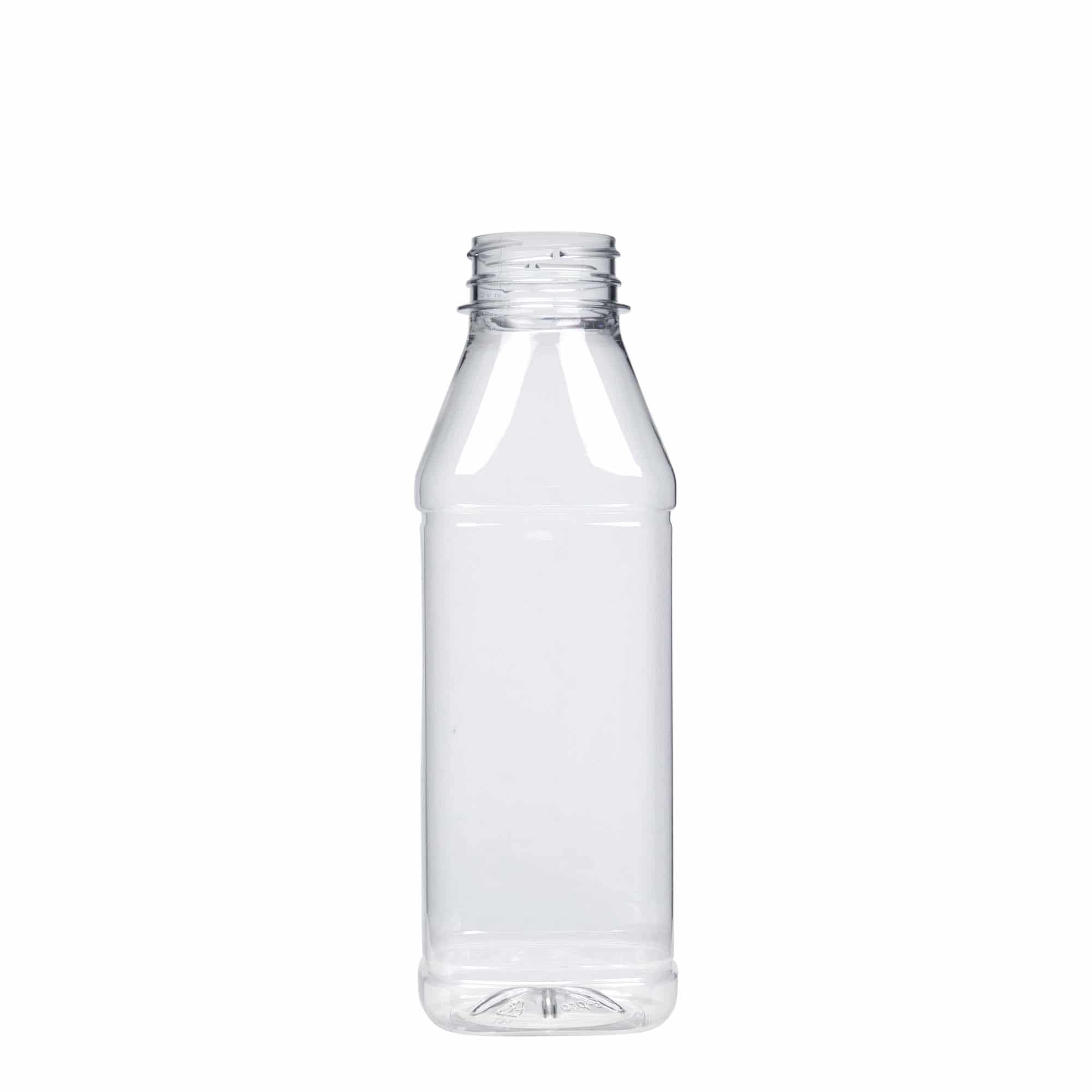 500 ml PET butelis „Milk and Juice Carré“, kvadratinis, plastikas, anga: 38 mm