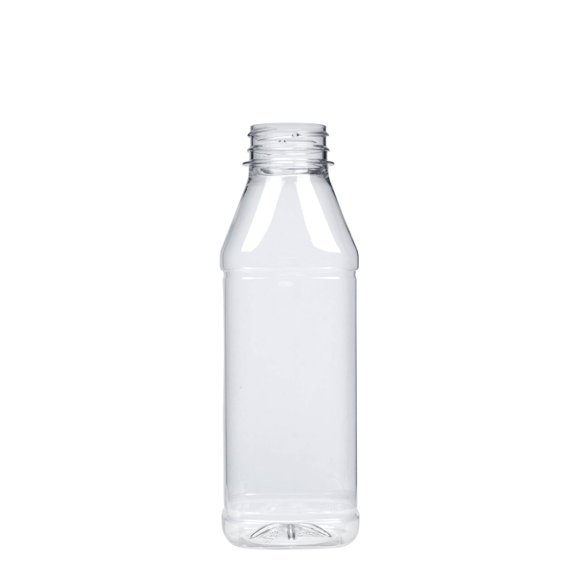500 ml PET butelis „Milk and Juice Carré“, kvadratinis, plastikas, anga: 38 mm