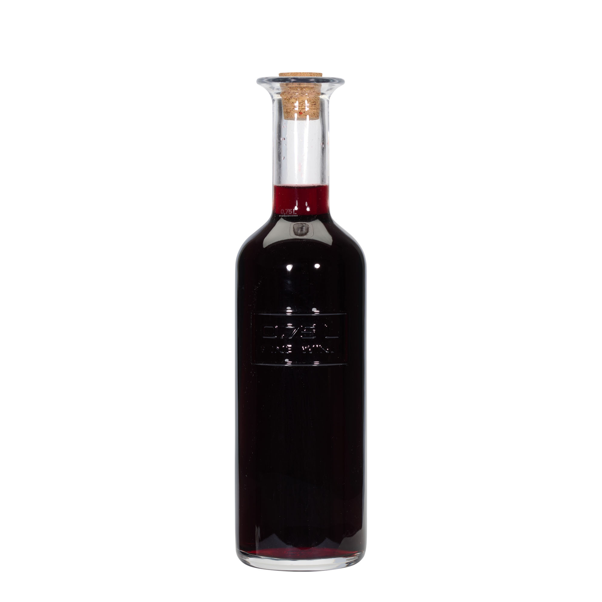 750 ml stiklinis butelis „Optima Fine Wine“, kamštis 750 ml stiklinis butelis „Optima Fine Wine“, kamštis